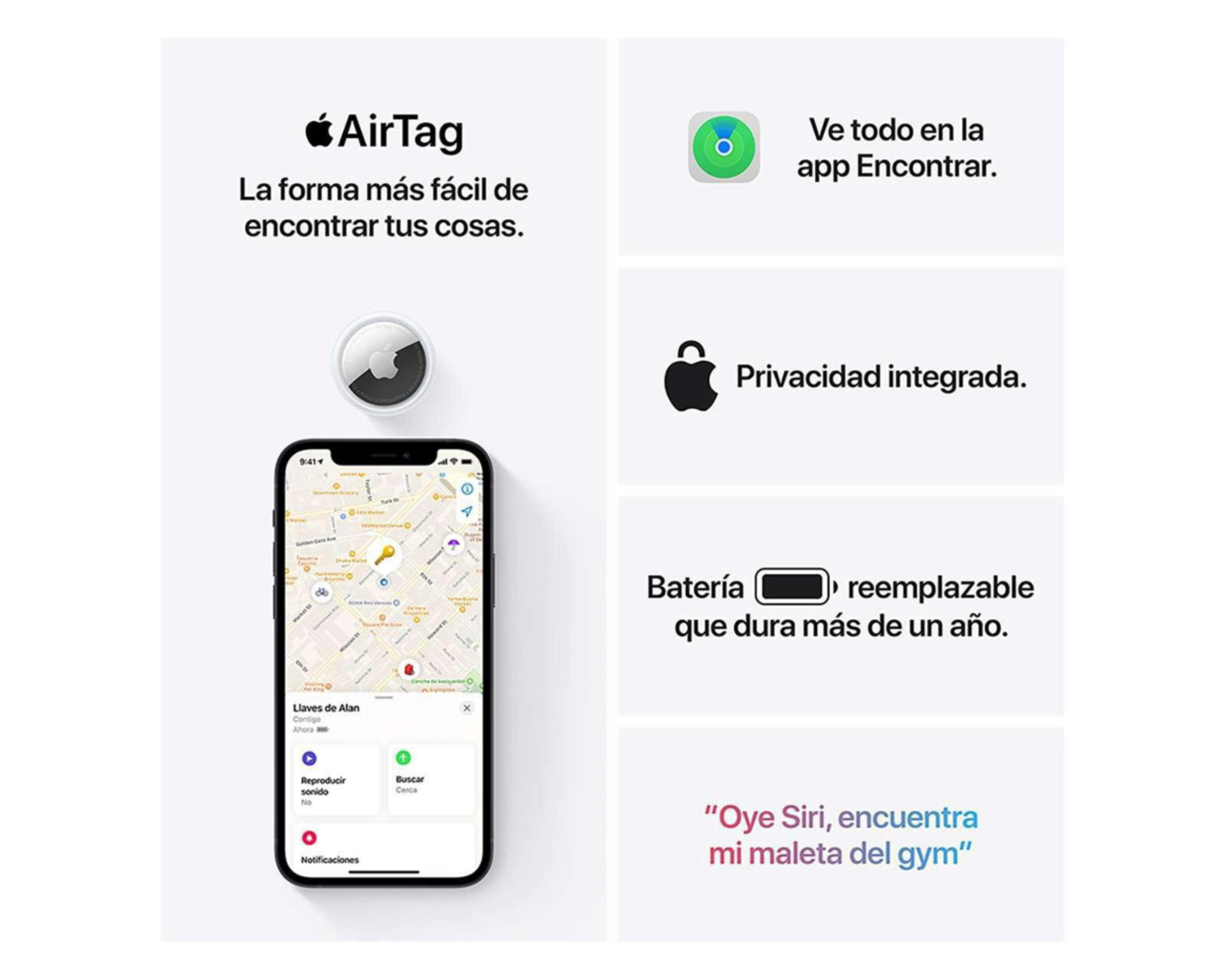 Foto 5 pulgar | Etiqueta para AirTag Apple