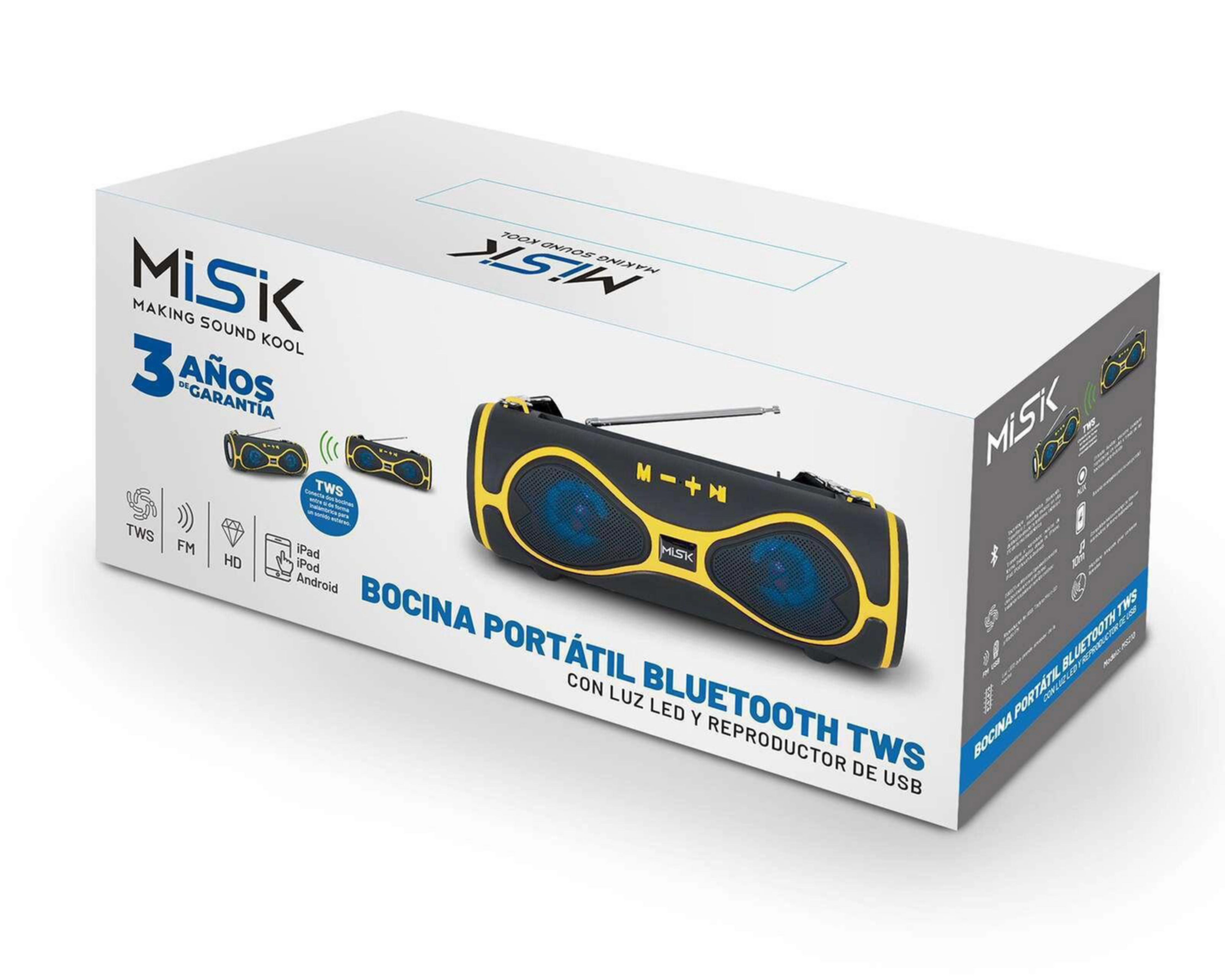 Foto 7 pulgar | Bocina Bluetooth Portátil Misik MS210 Función TWS