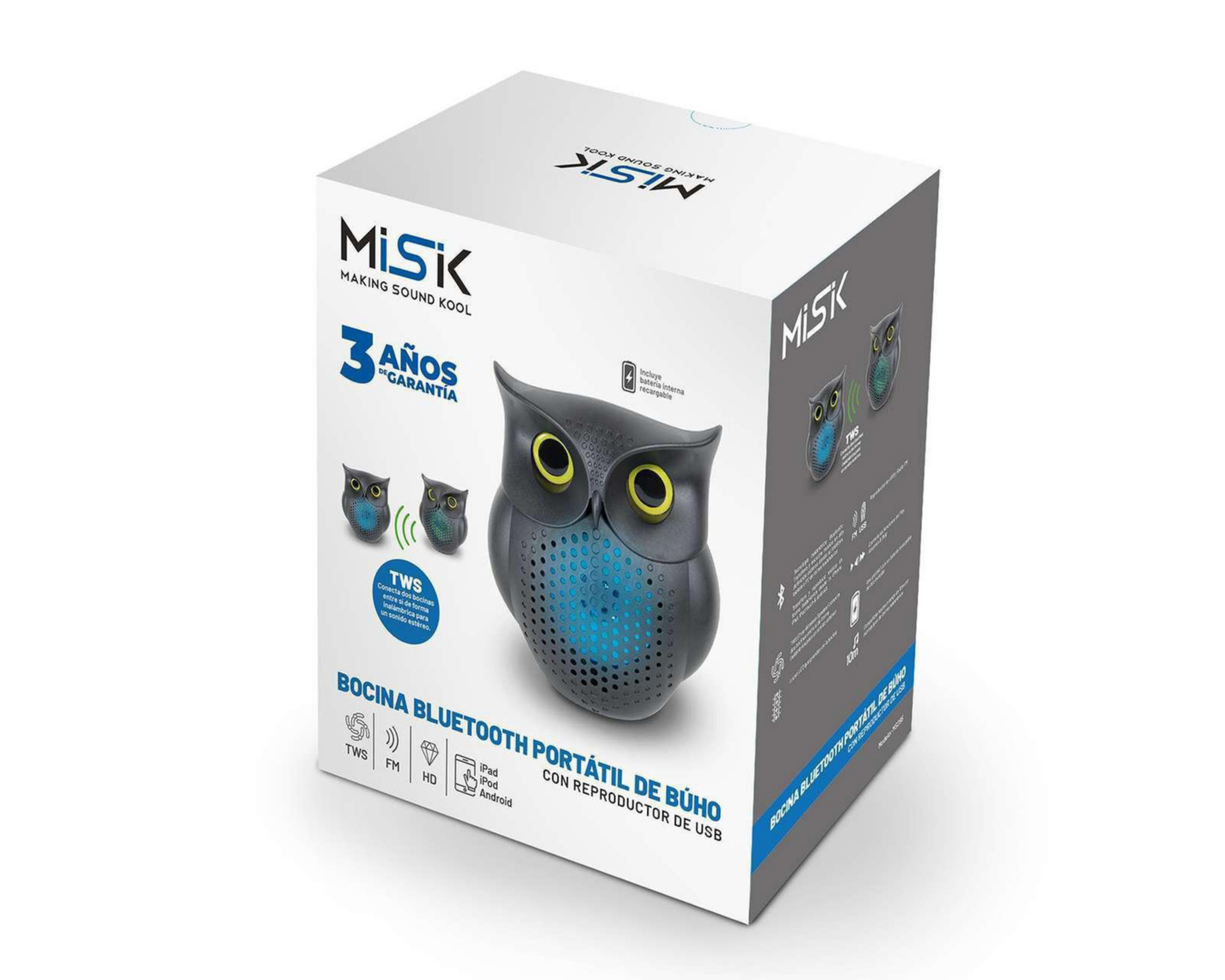 Foto 6 | Bocina Bluetooth Portátil Misik True Wireless Stereo