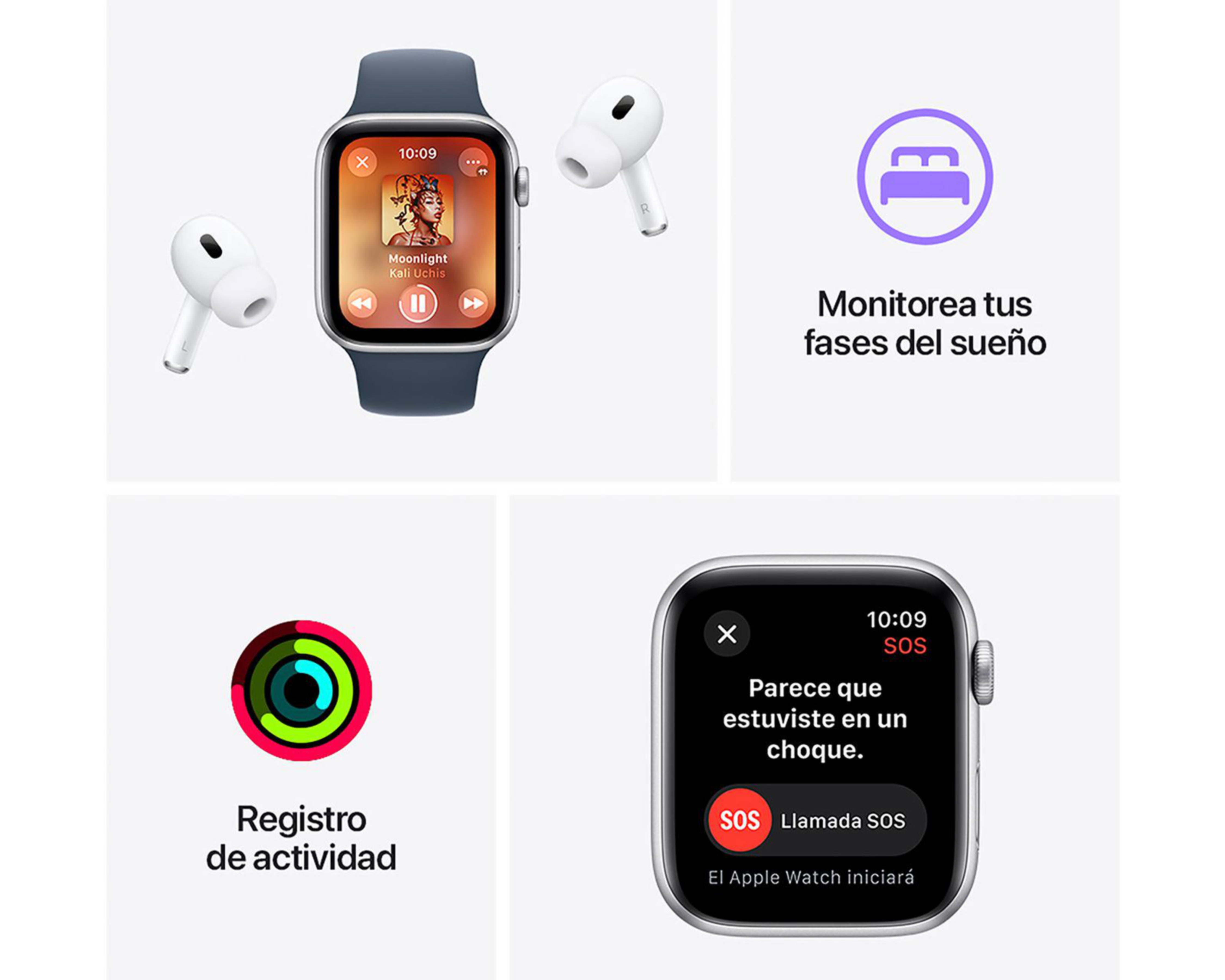 Foto 5 pulgar | Apple Watch SE 40 mm GPS Medianoche