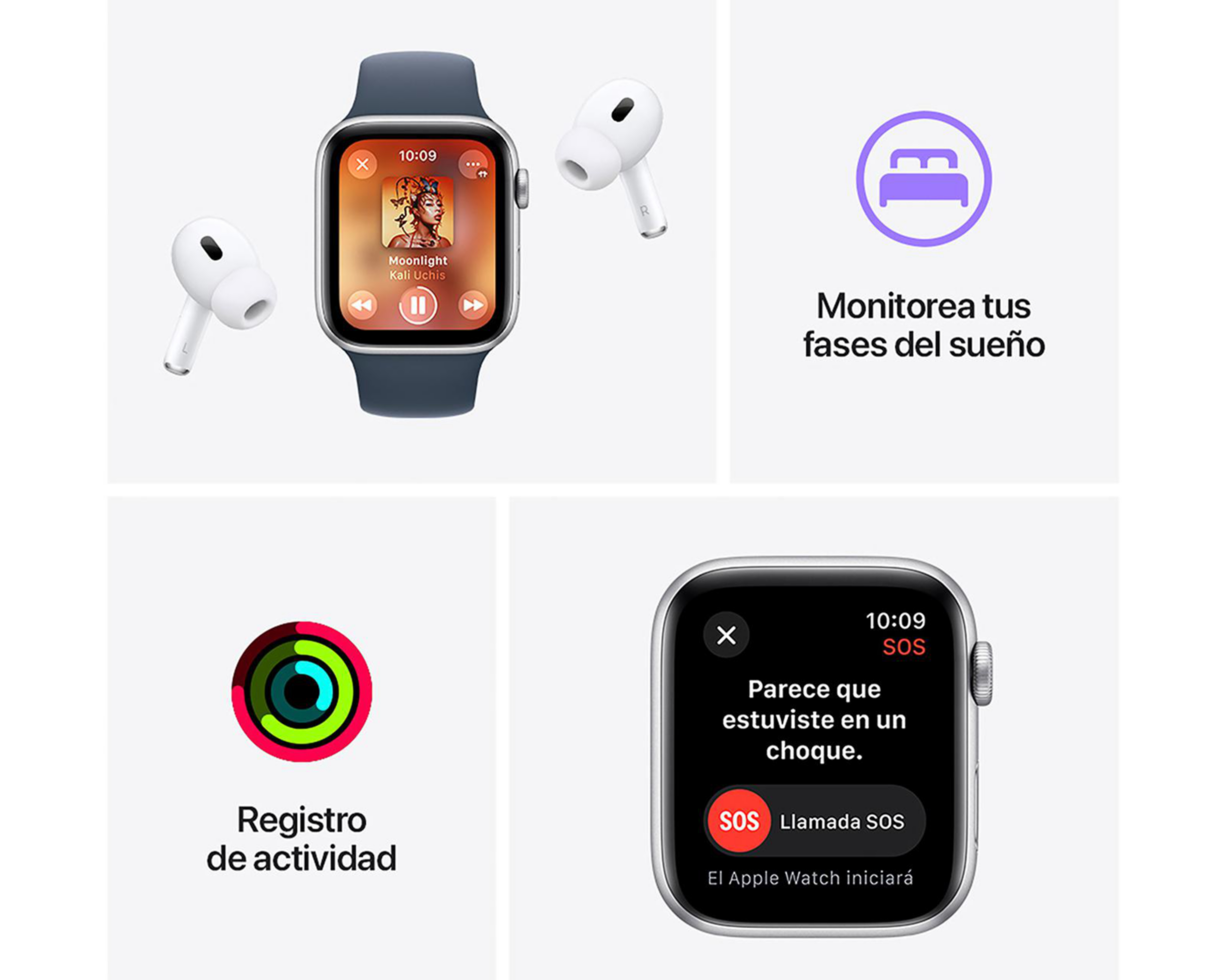 Foto 5 pulgar | Apple Watch SE 44 mm GPS Negro Medianoche