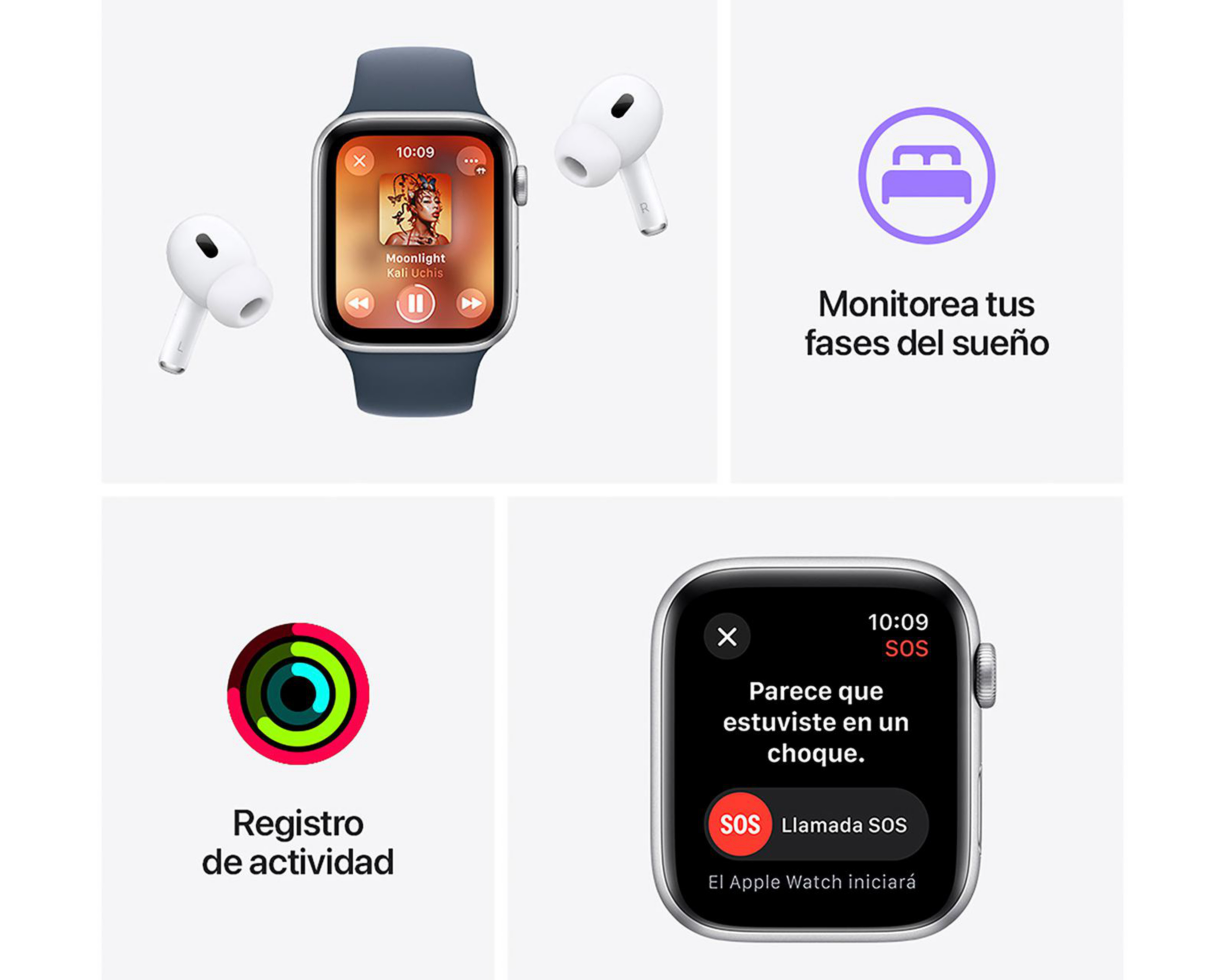 Foto 5 pulgar | Apple Watch SE 44 mm GPS Silver