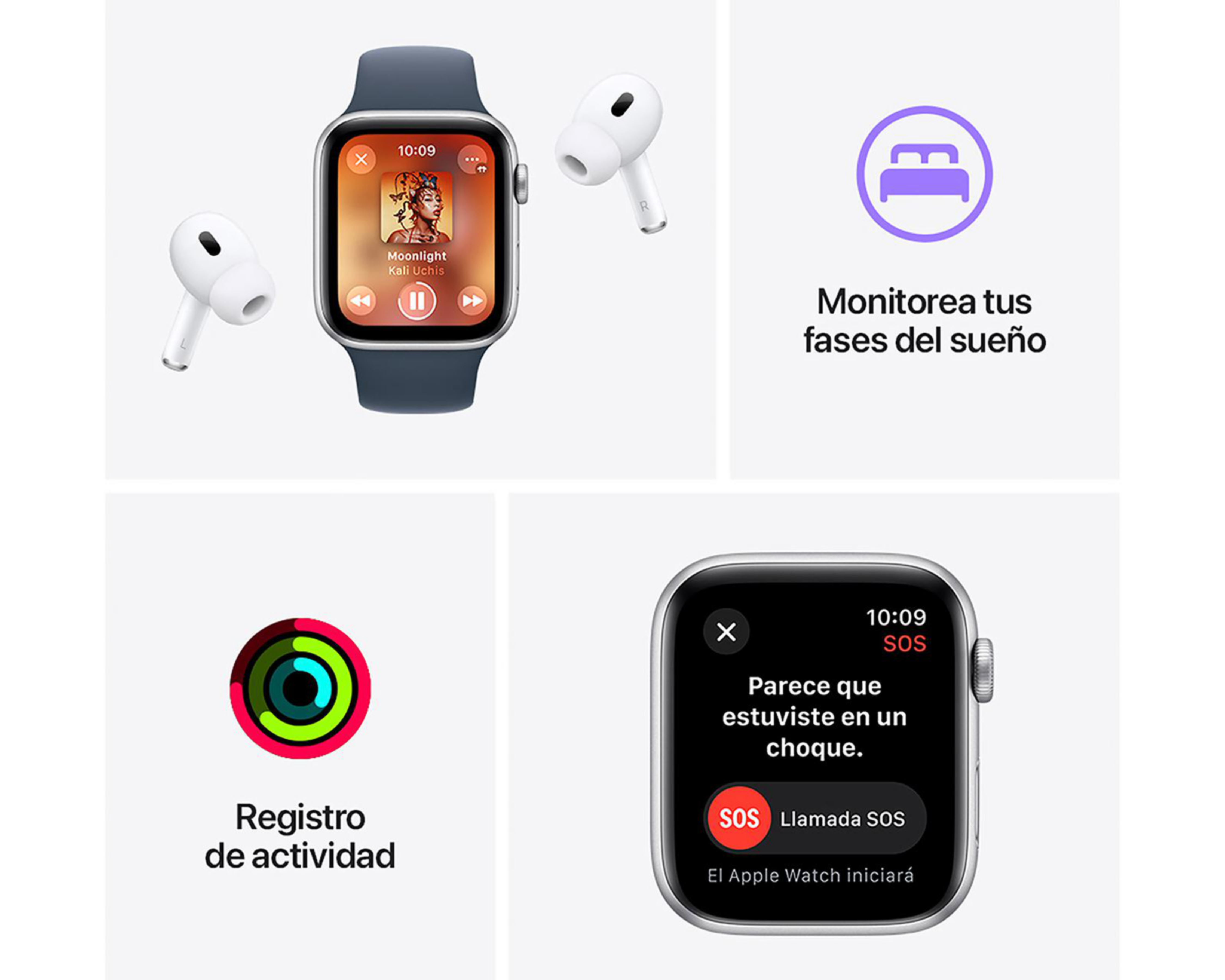 Foto 5 pulgar | Apple Watch SE 40 mm GPS + Celular Starlight