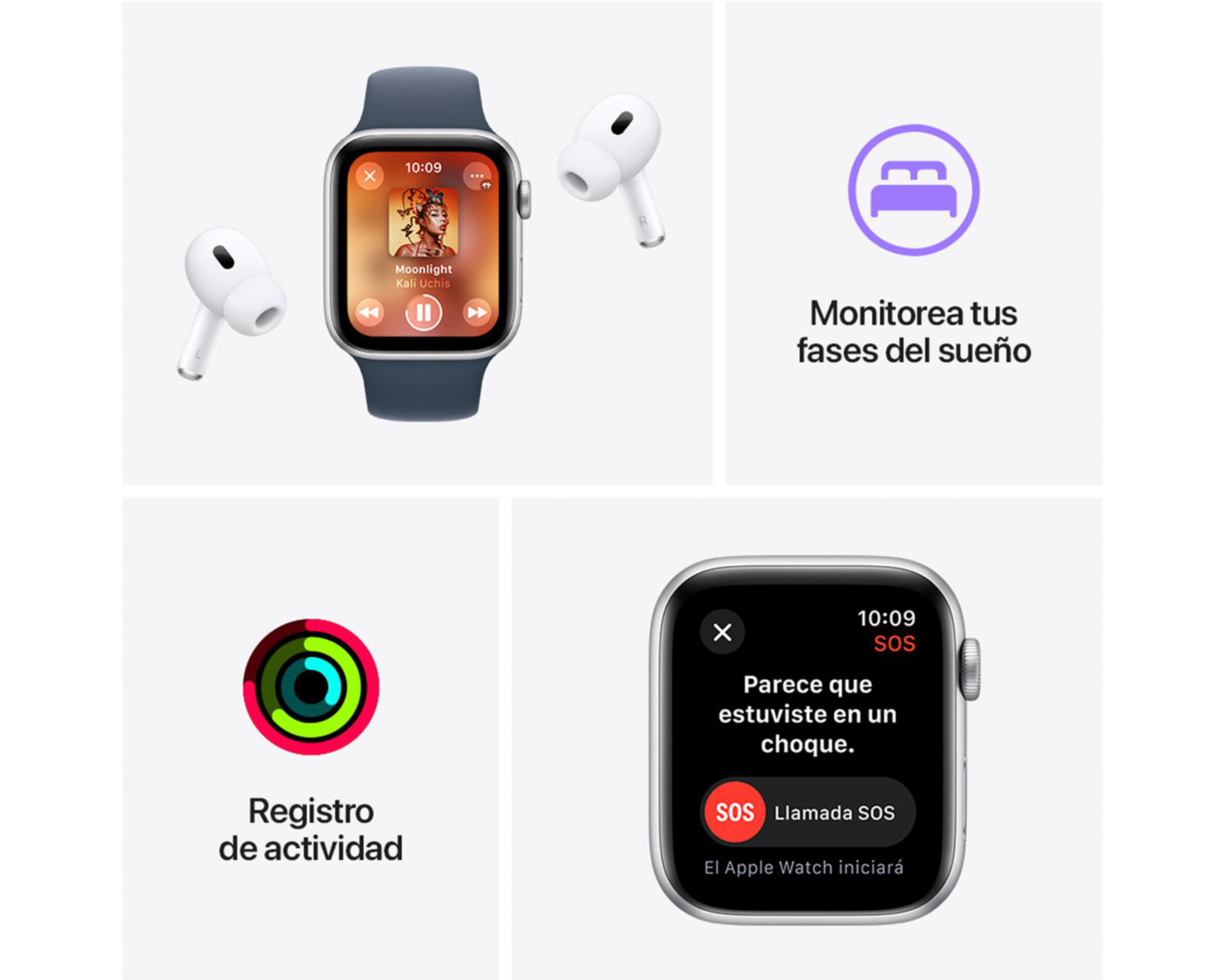 Foto 5 pulgar | Apple Watch SE 44 mm GPS + Celular Midnight Blue