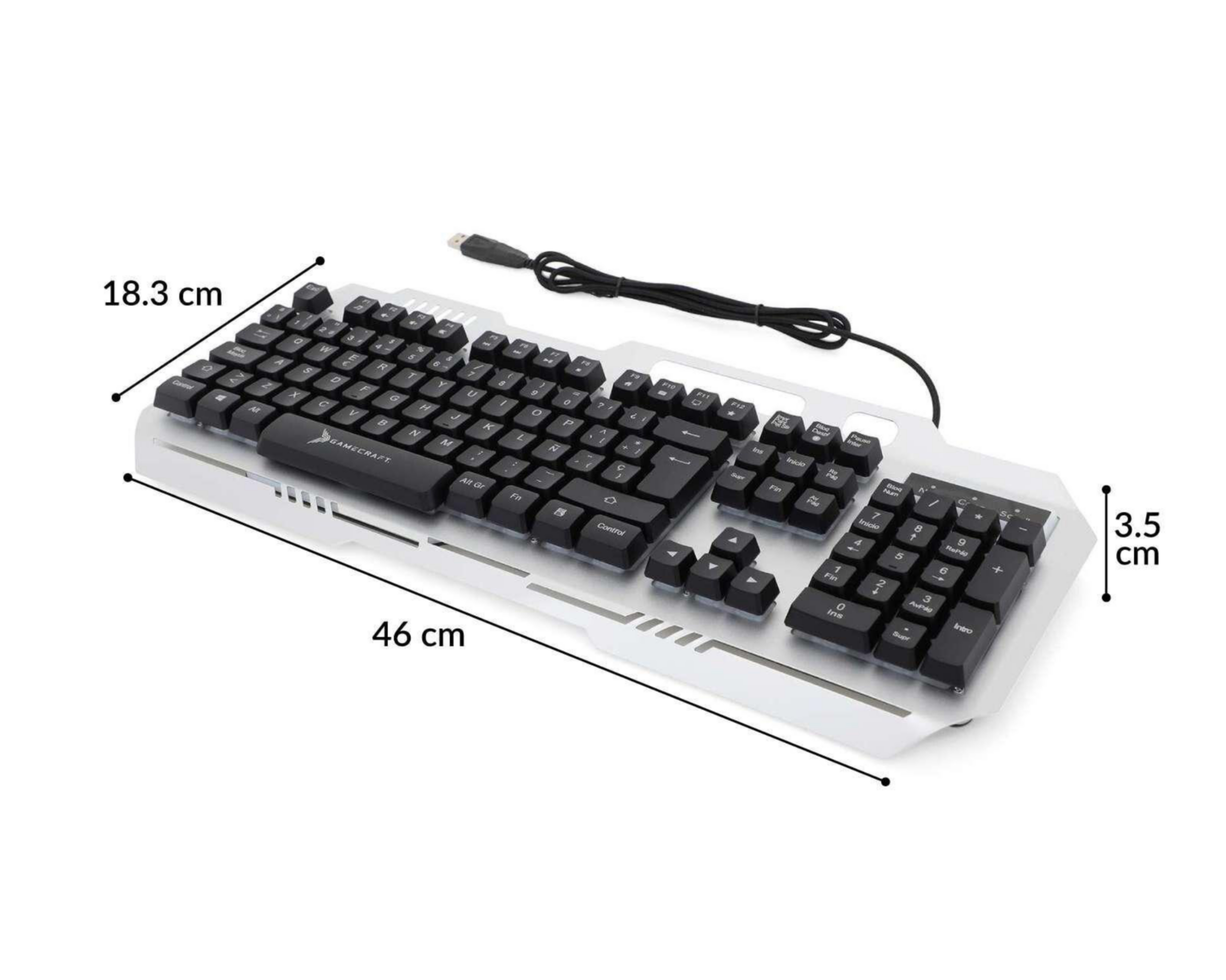 Foto 5 | Teclado Alámbrico Gamecraft Krypton T3000
