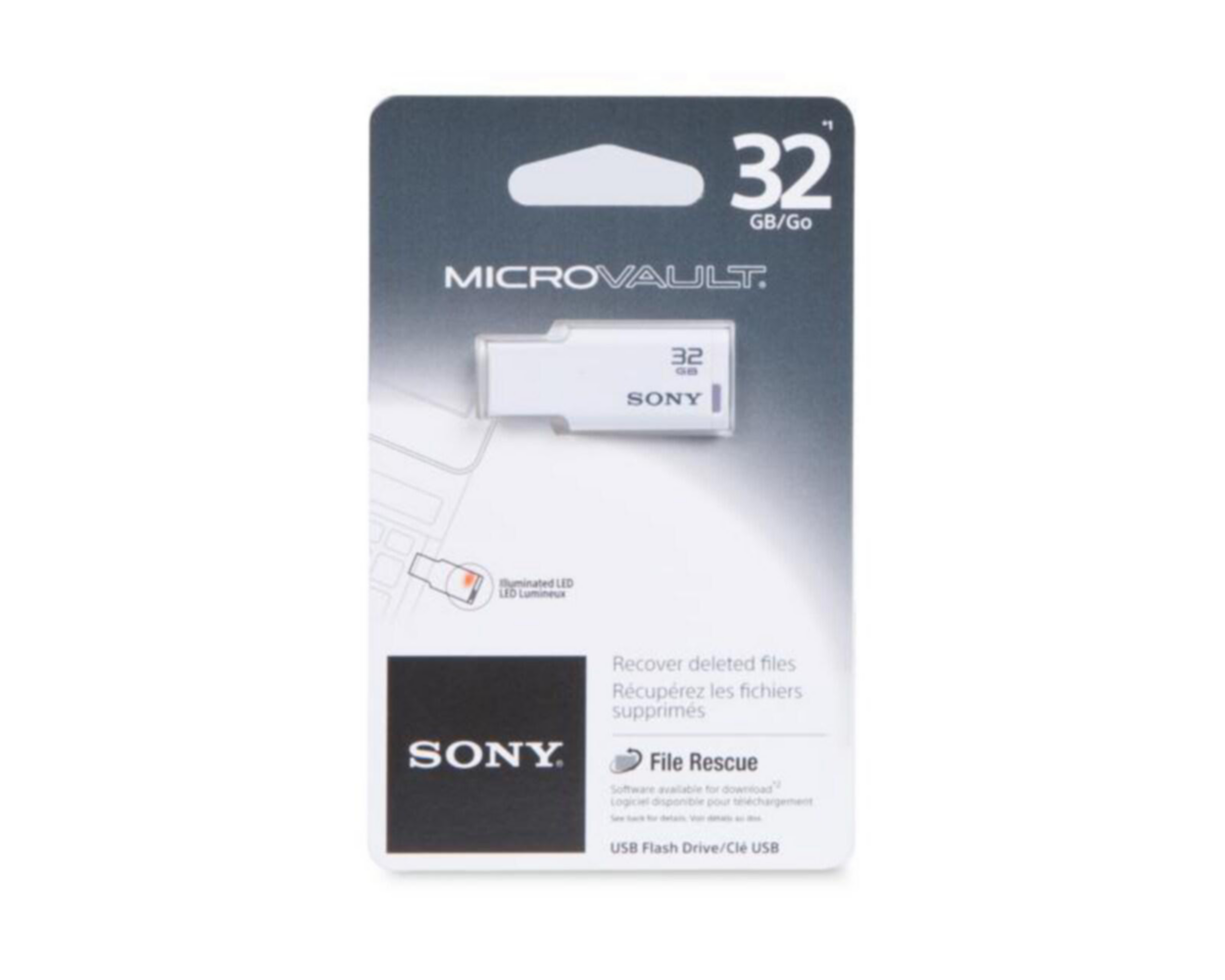 Foto 3 | Memoria USB Sony 32 GB Blanca