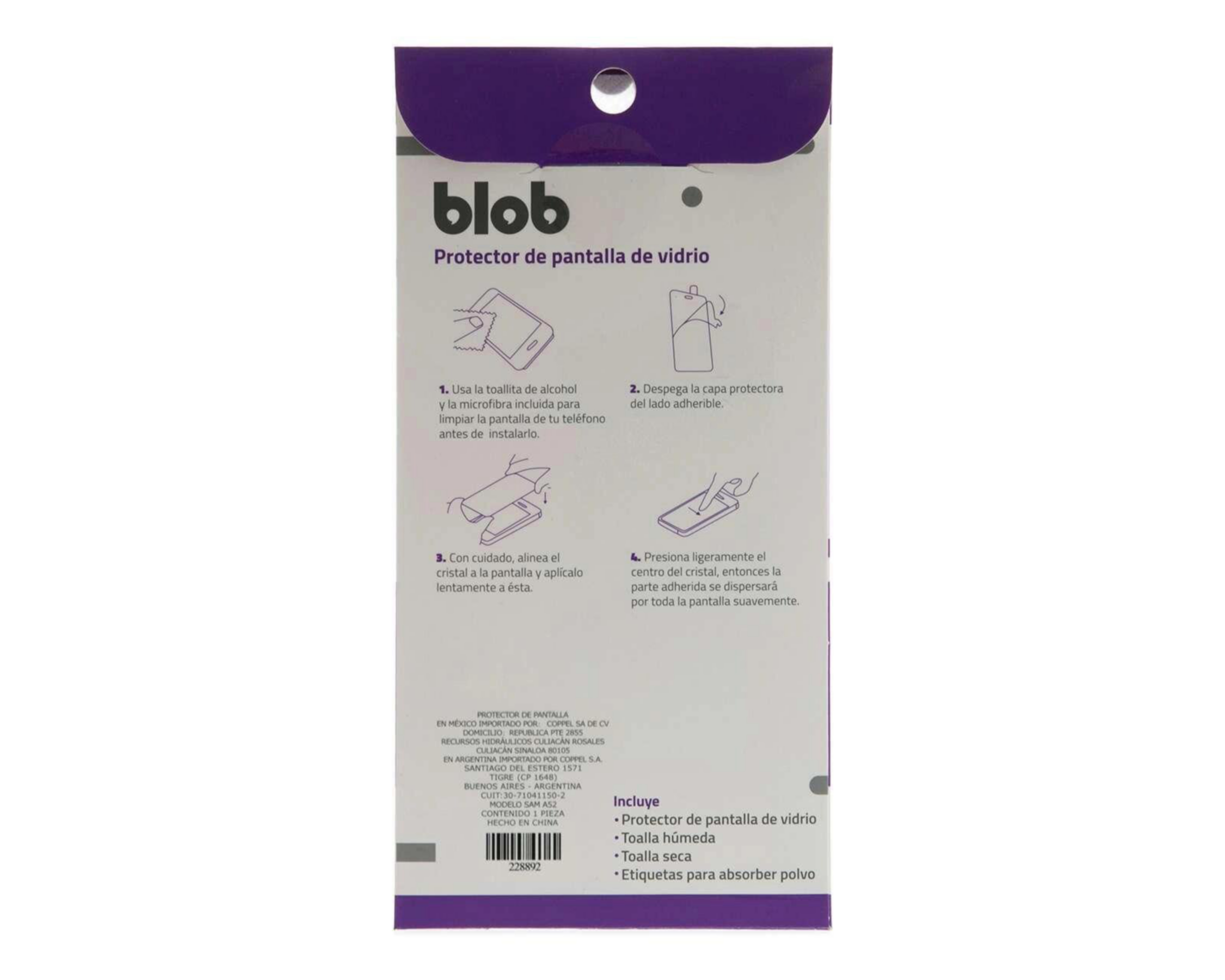 Foto 2 | Protector de Pantalla Blob para Samsung A52