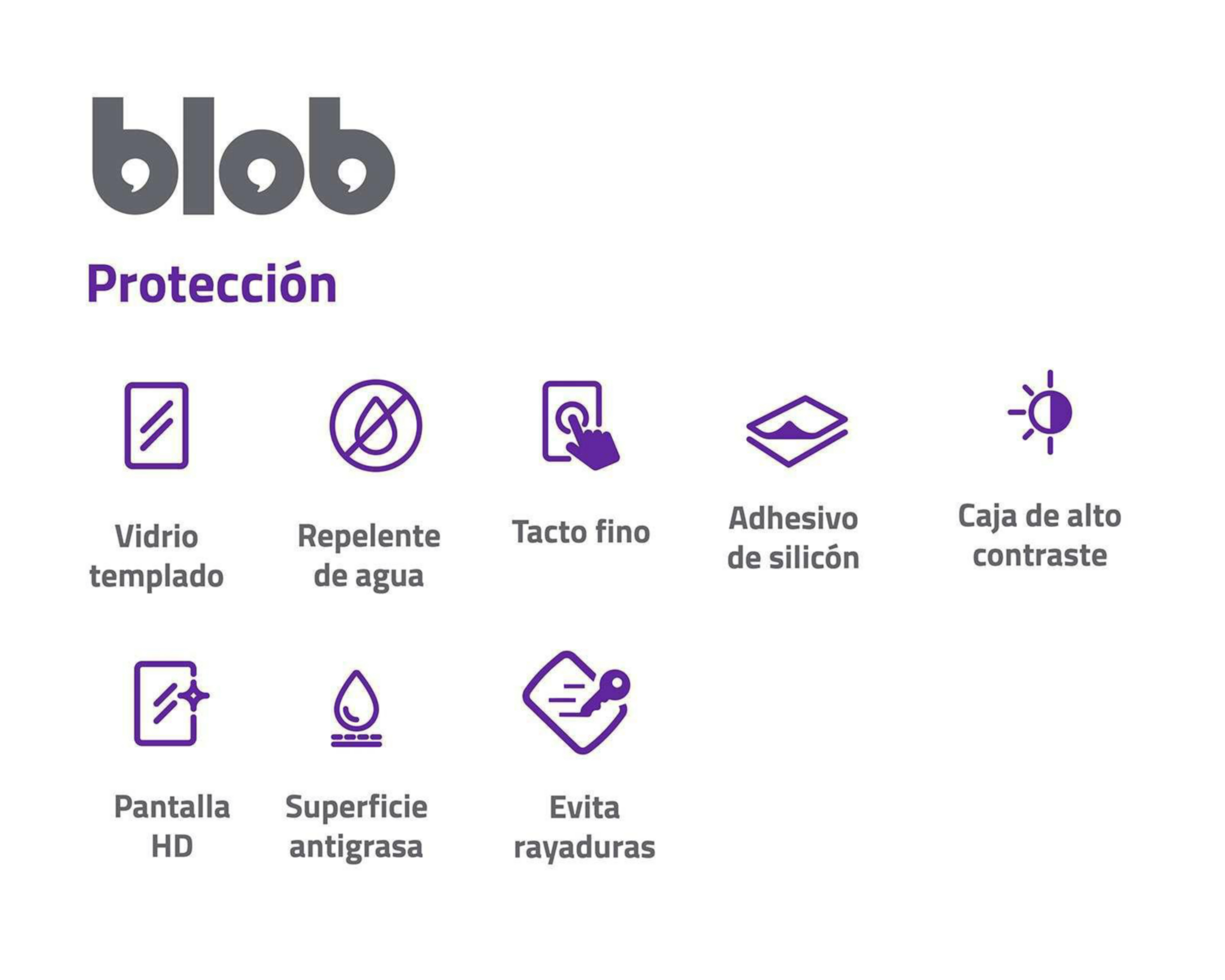 Foto 4 pulgar | Protector de Pantalla Blob para ZTE A71