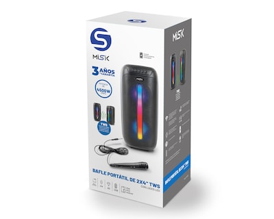 Foto 7 | Bocina Bluetooth Misik MB2216 4500 W con Luces