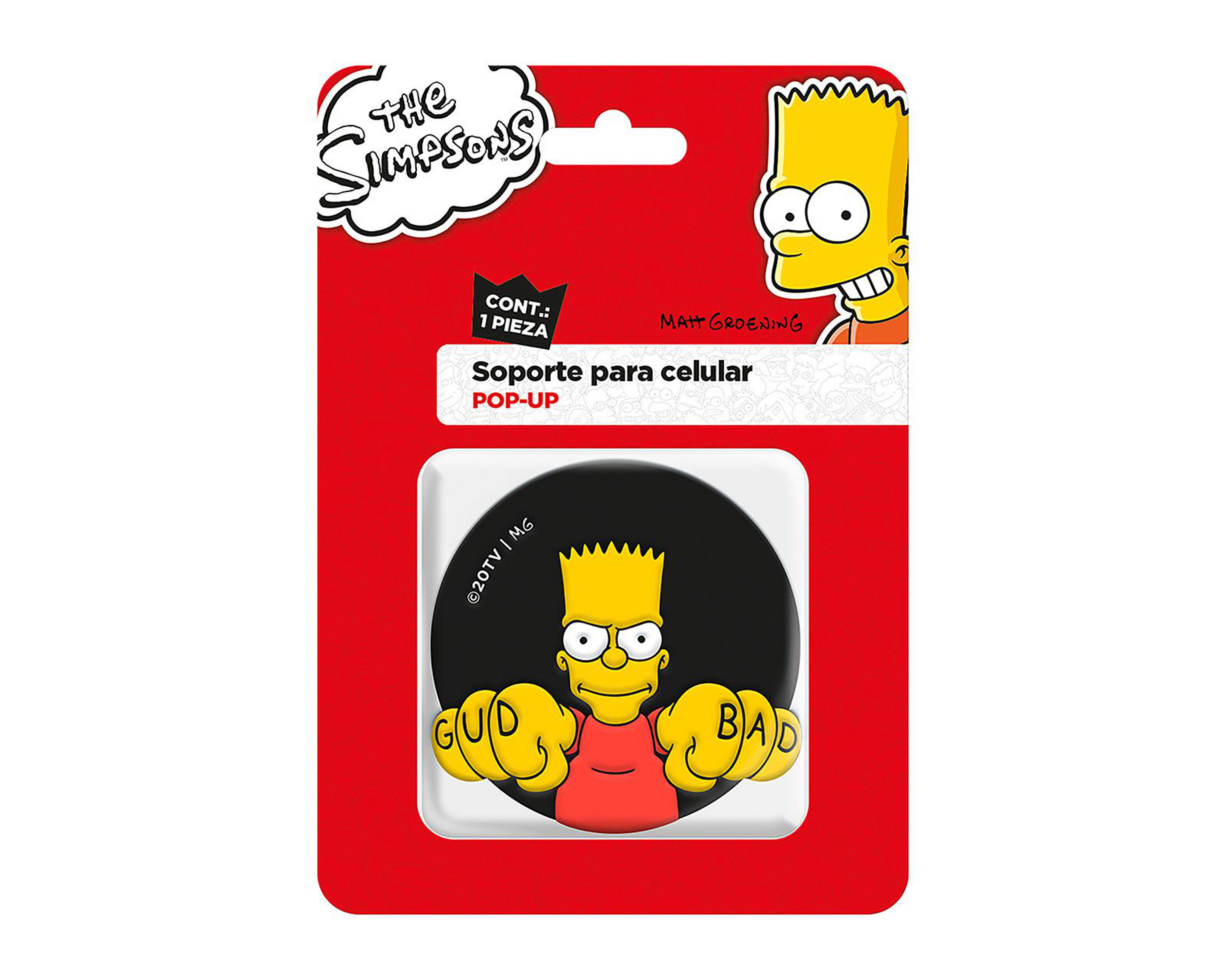 Foto 3 pulgar | Soporte Adherible Fox Bart Simspon para Celular