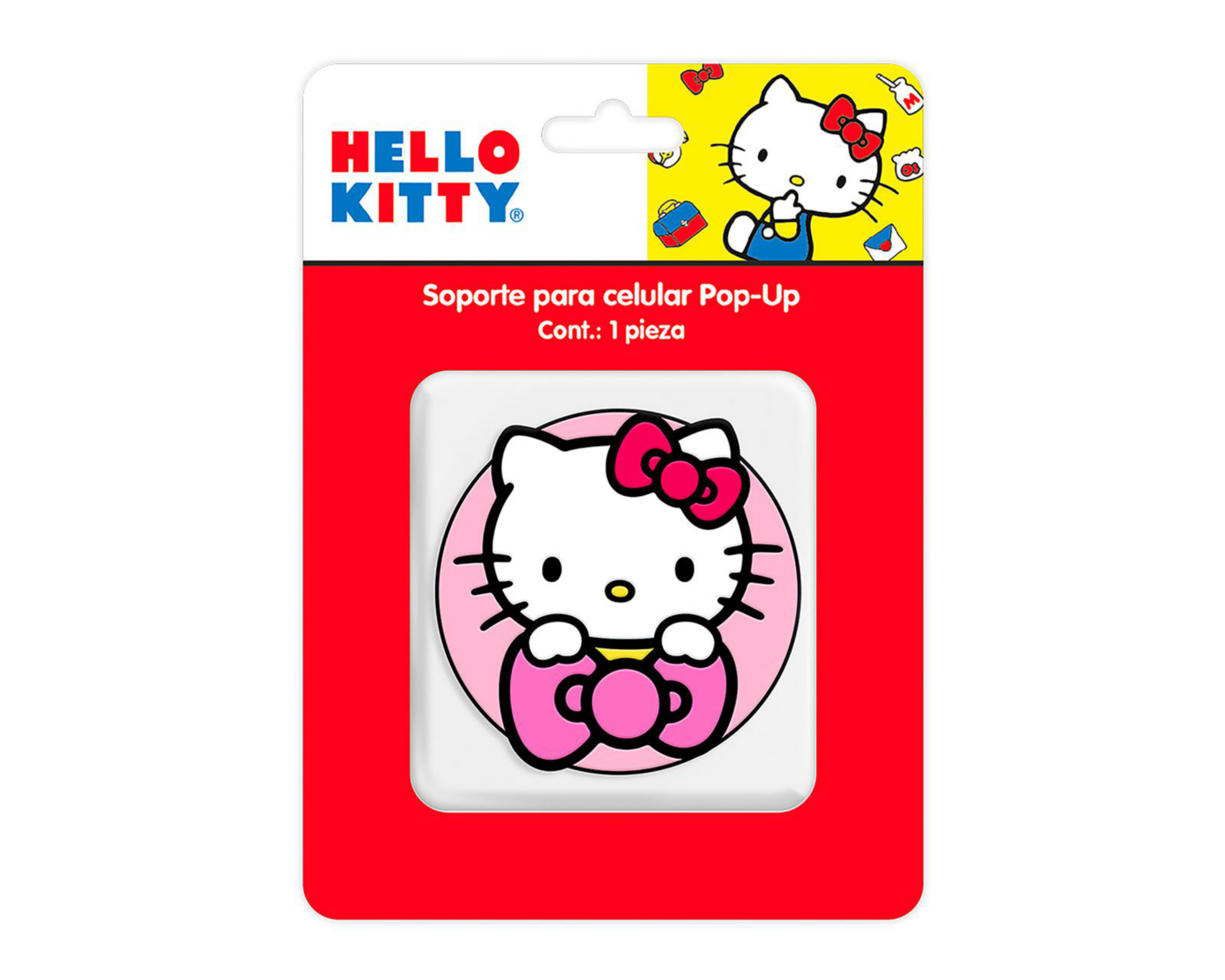 Foto 3 pulgar | Soporte Adherible Hello Kitty Rosa para Celular