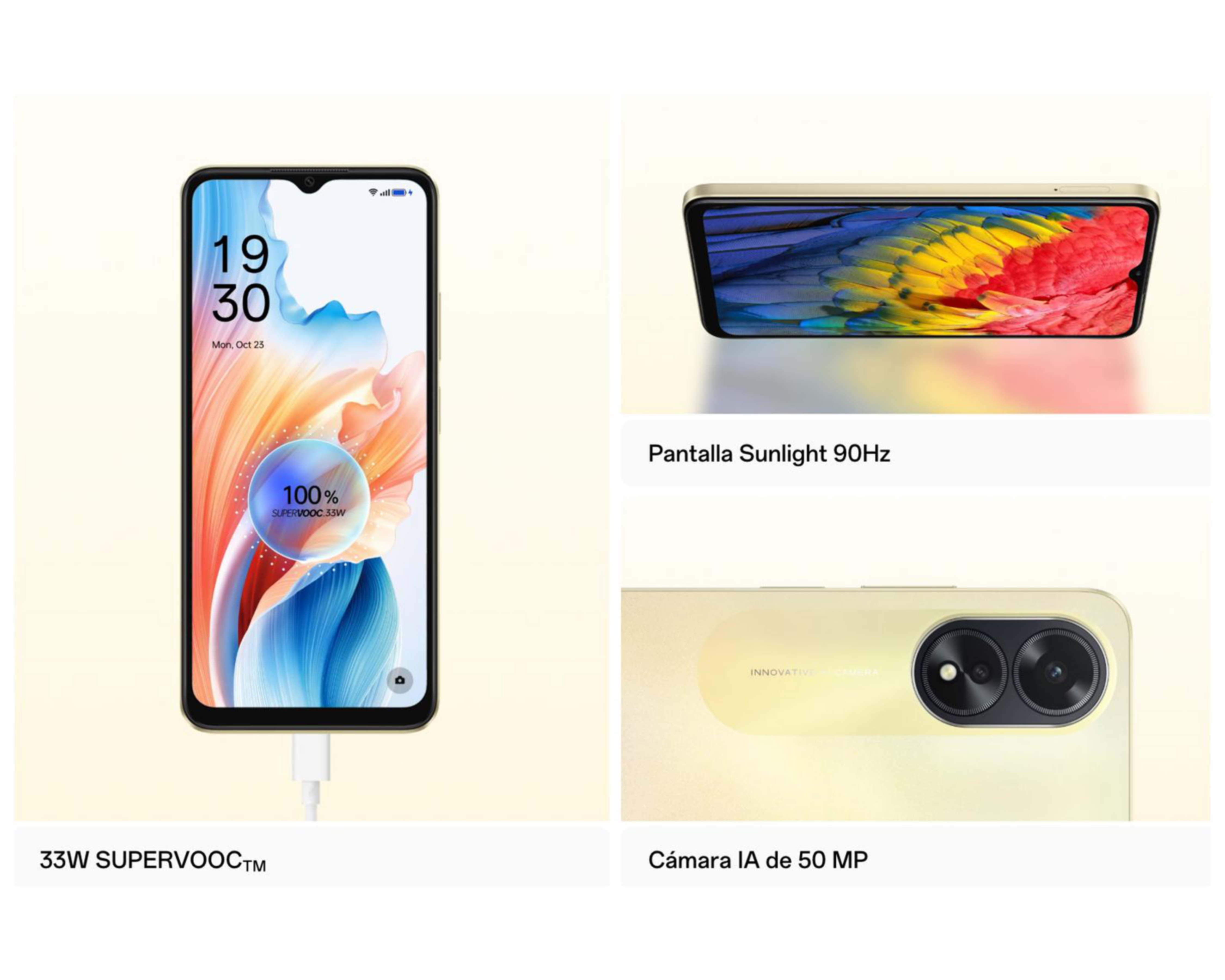 Foto 7 pulgar | Movistar Oppo A38 128 GB Dorado