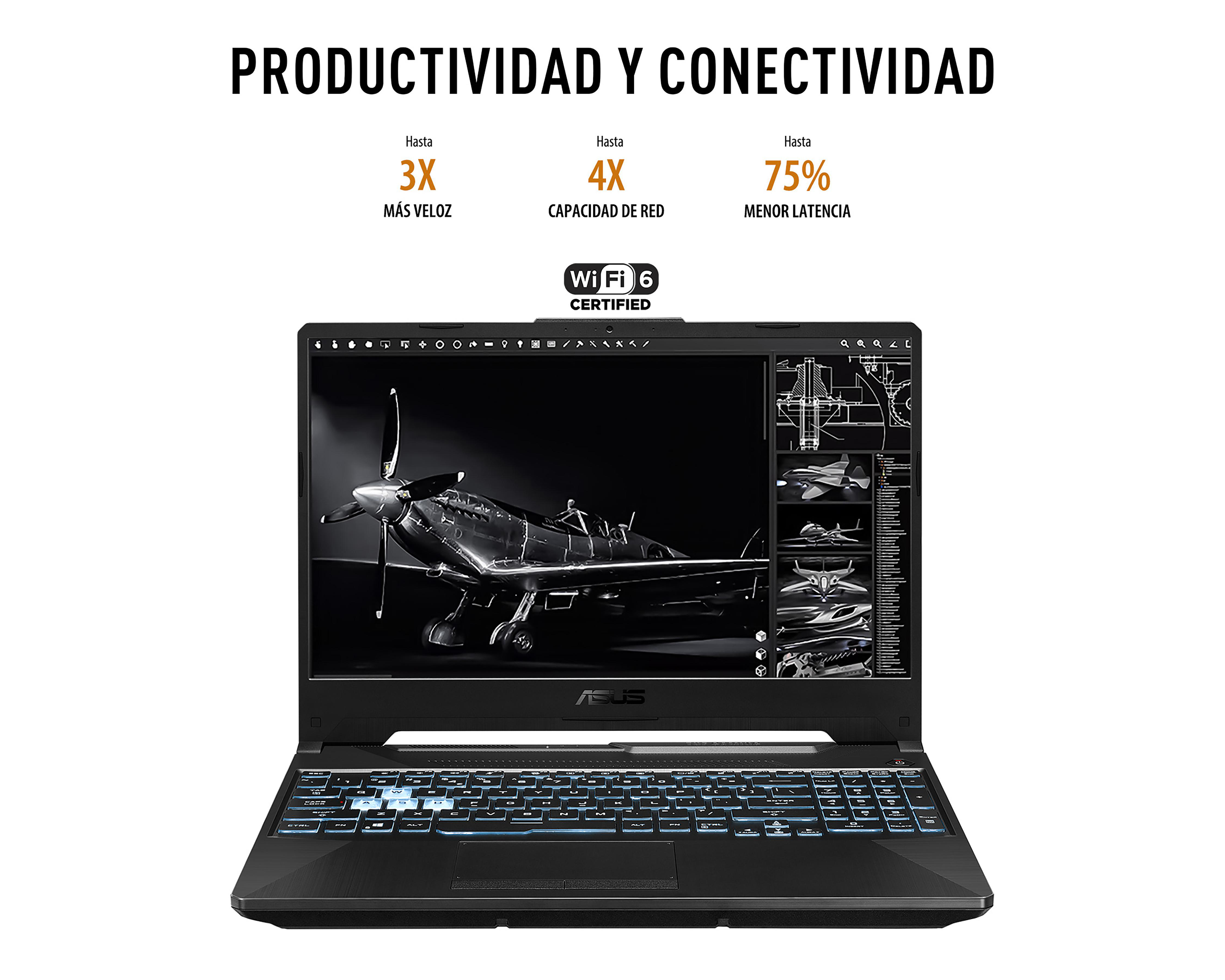 Foto 4 pulgar | Laptop Gamer Asus TUF F15 15.6" Windows 11 Home Intel Core i5 Nvidia Geforce RTX 2050 8 GB RAM 512 GB SSD