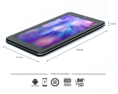 Foto 7 | Tablet Techpad 716 Negra 7" Negra