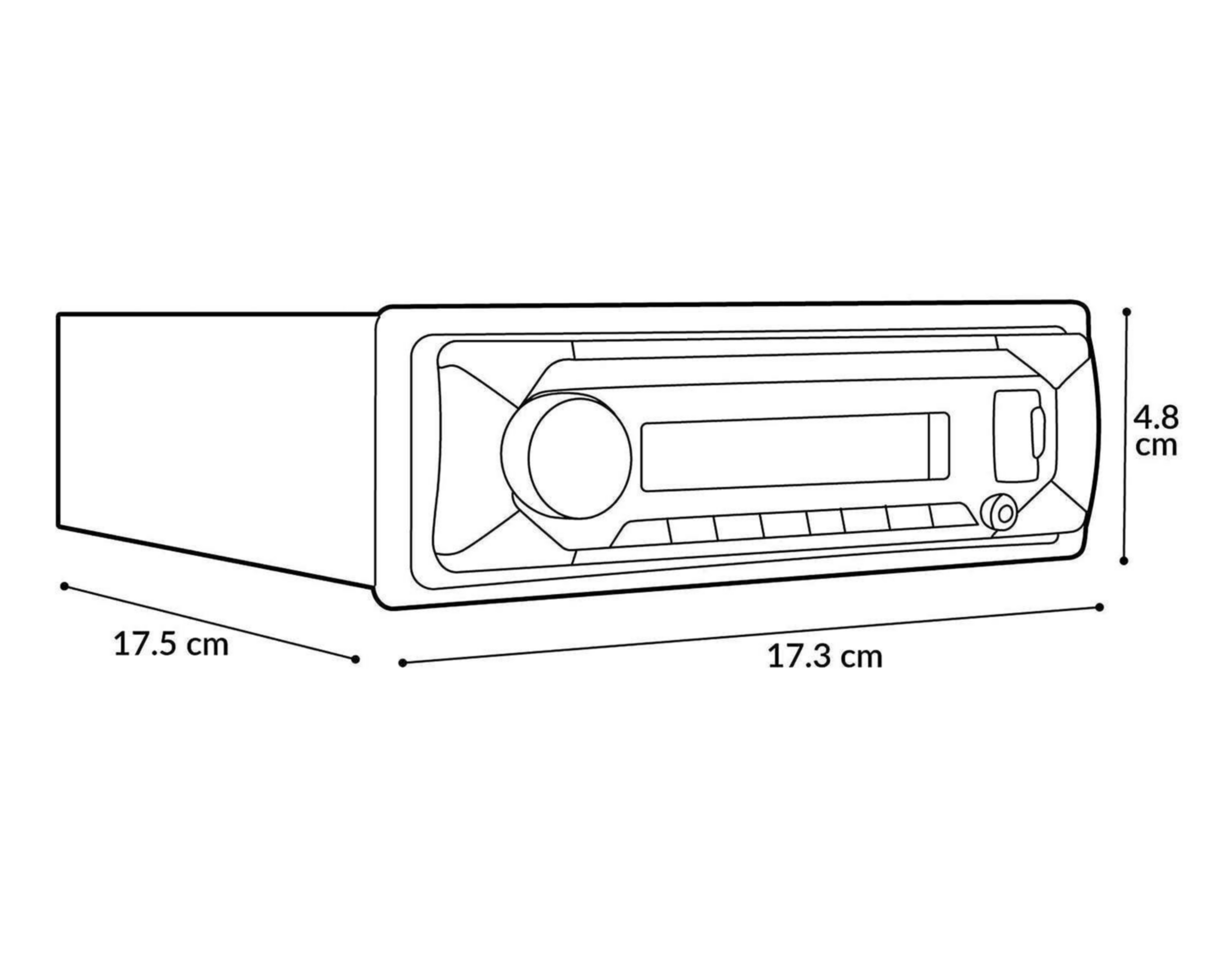 Foto 4 | Autoestéreo EVL sin CD ES-3436C-BT con Bluetooth Negro