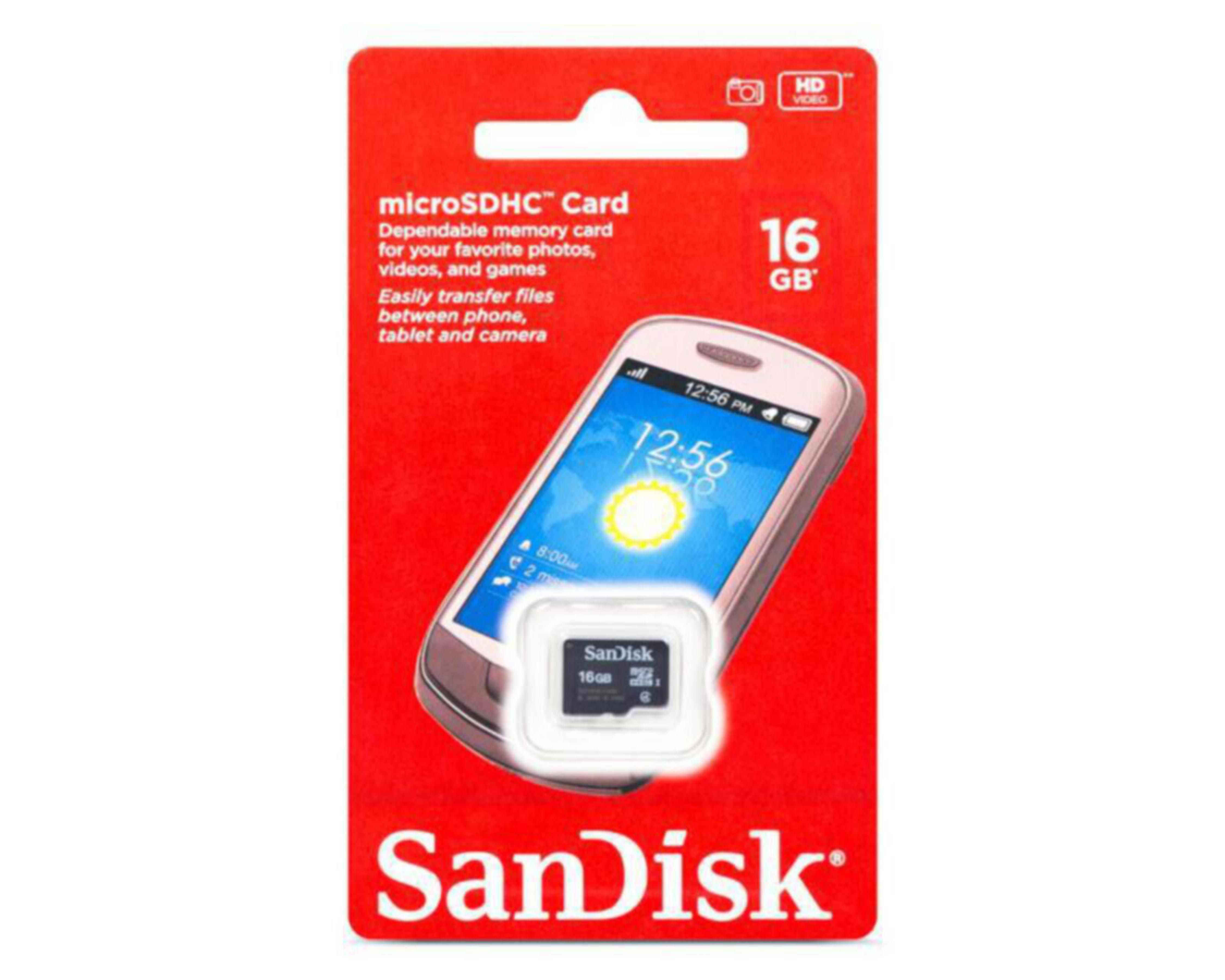 Foto 2 pulgar | Memoria MicroSD Sandisk 16 GB Negra