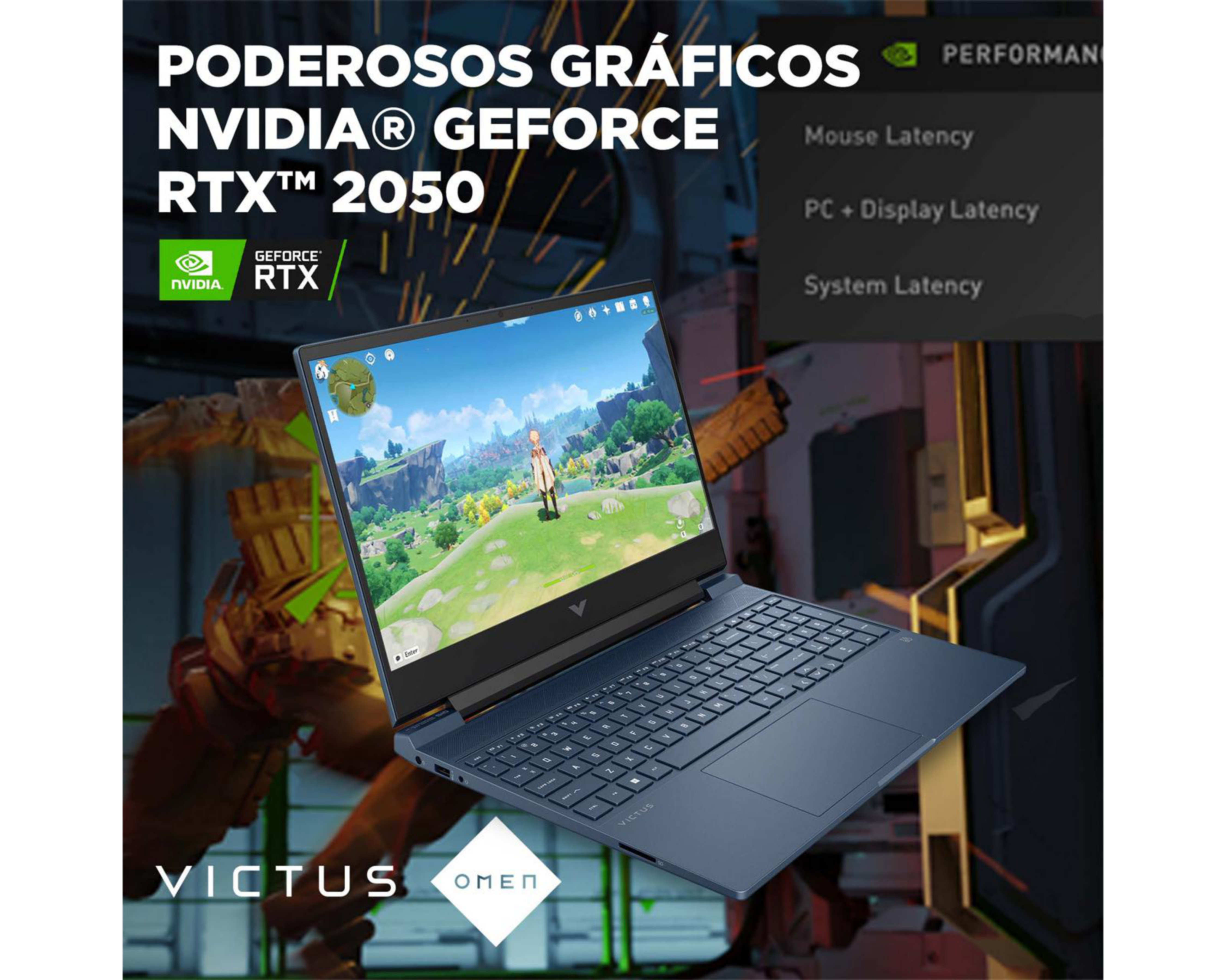 Foto 11 pulgar | Laptop Gamer HP Victus 15-FA1005LA 15.6" Intel Core i5 Nvidia GeForce RTX 2050 8 GB RAM 512 GB SSD Azul