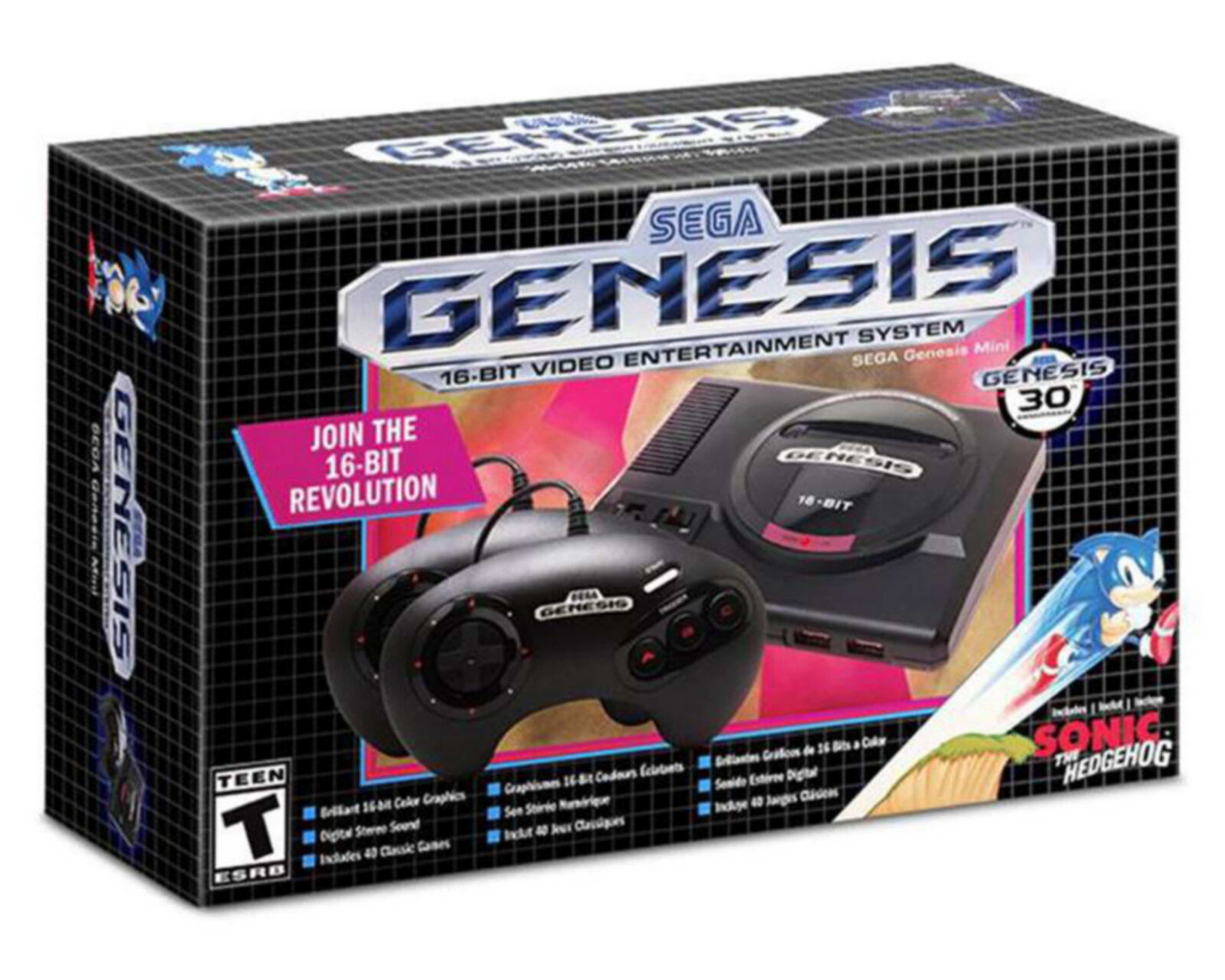 Foto 2 pulgar | Consola Sega Genesis Mini con 40 Juegos Precargados