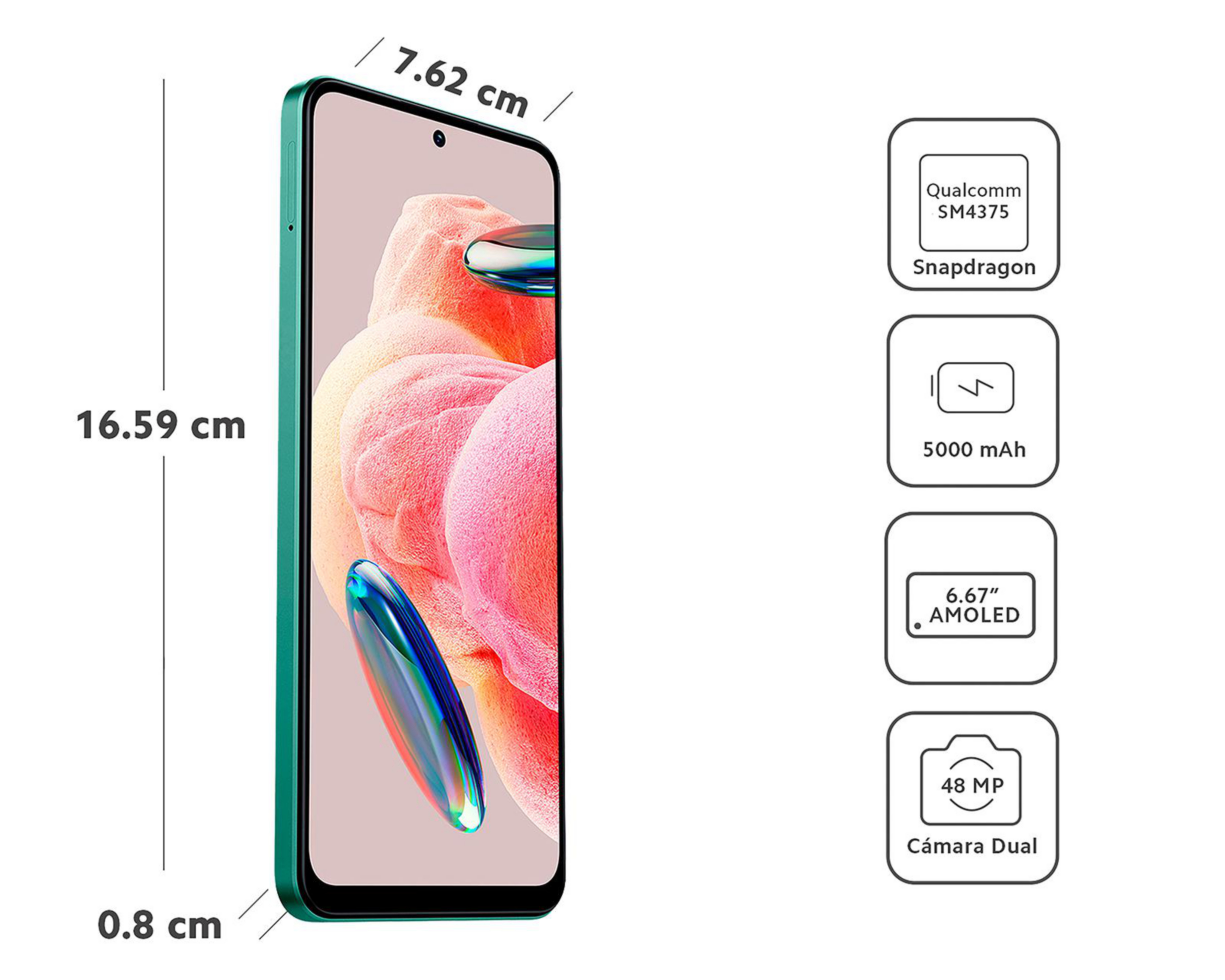 Foto 8 pulgar | Telcel Xiaomi Redmi Note 12 128 GB Verde
