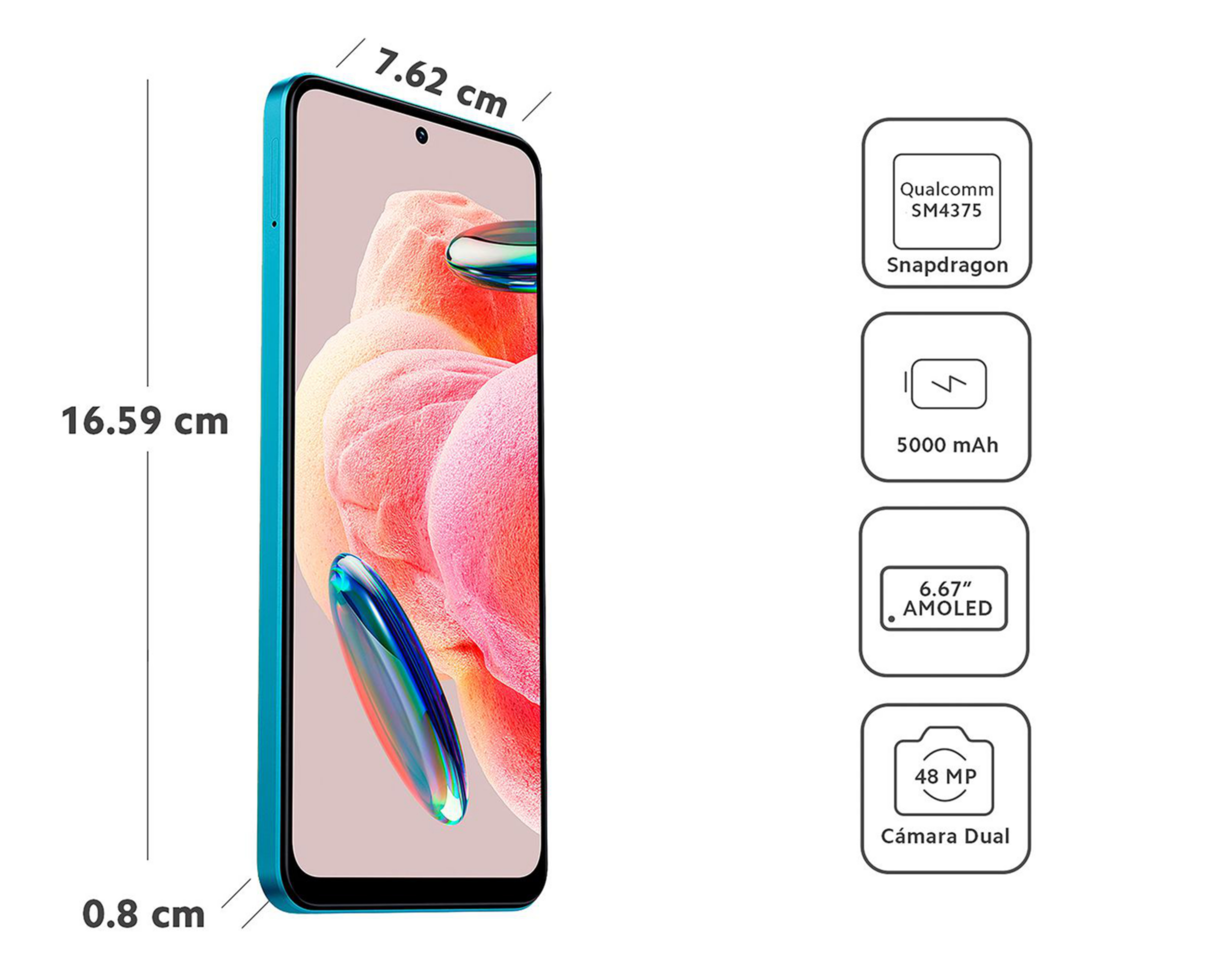 Foto 8 pulgar | Telcel Xiaomi Redmi Note 12 128 GB Azul