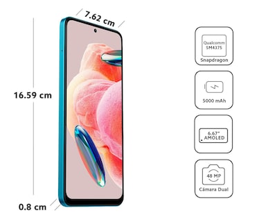 Foto 7 | Telcel Xiaomi Redmi Note 12 128 GB Azul