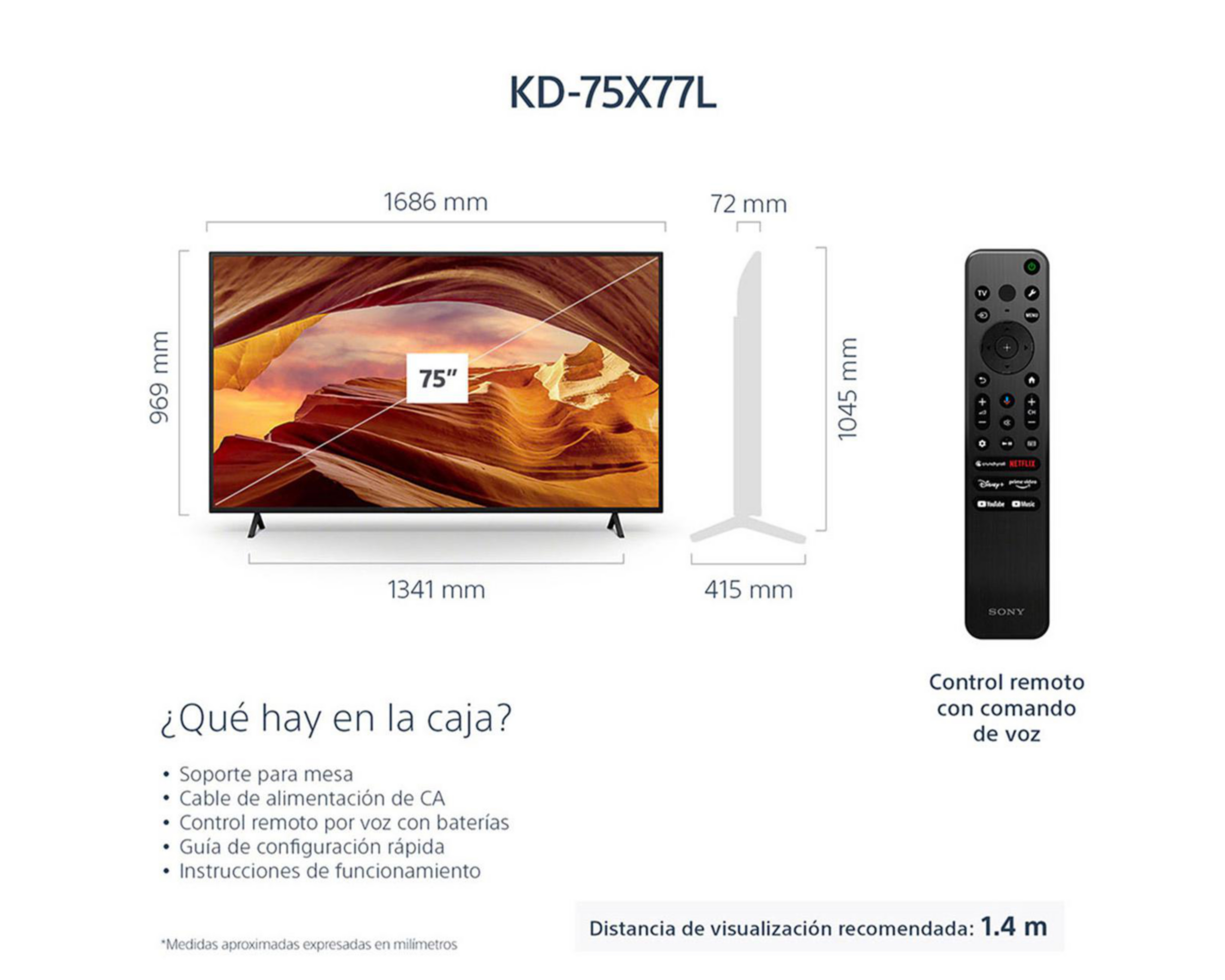 Foto 11 pulgar | Pantalla LED Sony Bravia 75" Ultra HD 4K Smart TV KD-75X77L UCM