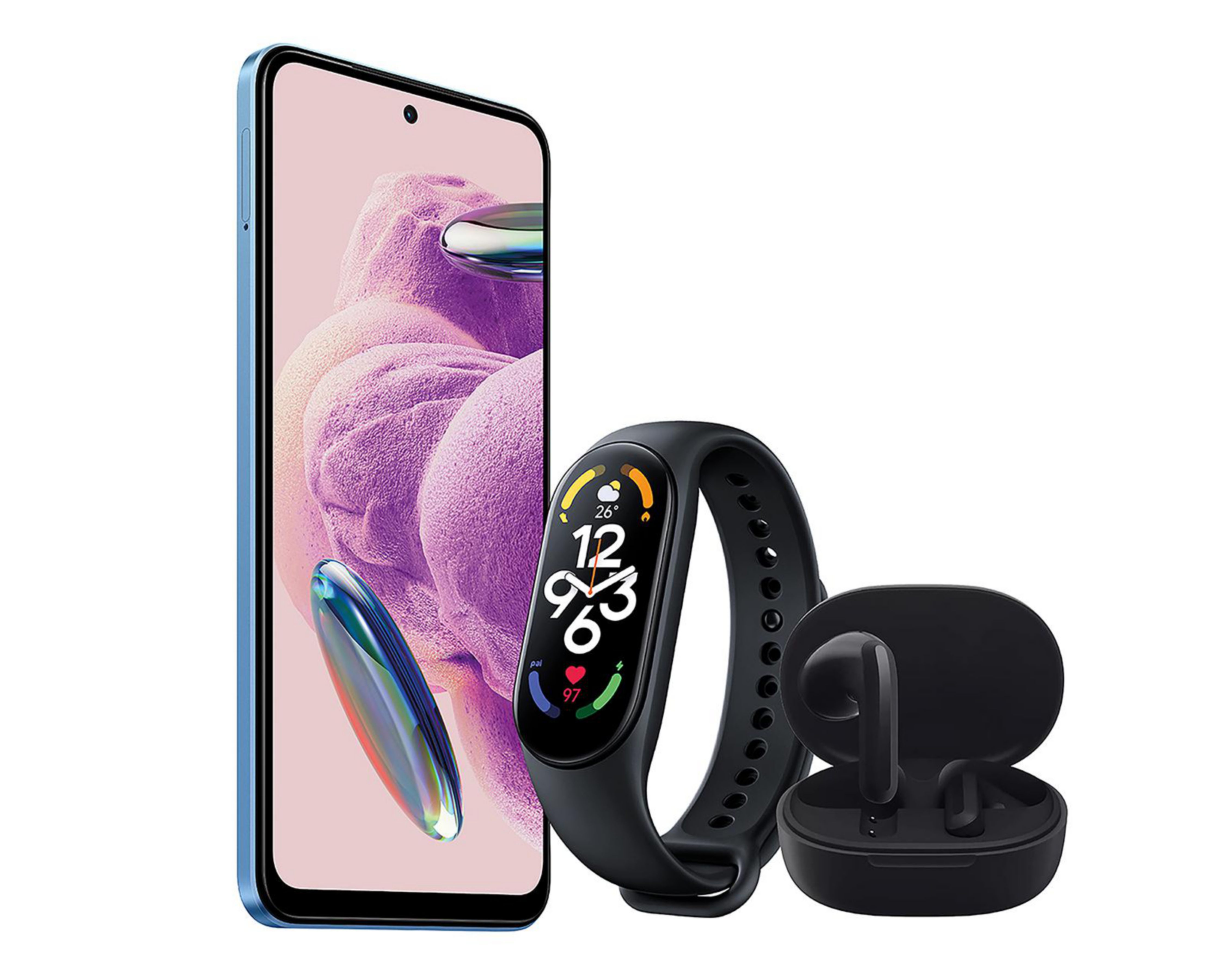 Foto 4 | AT&T/Unefon Xiaomi Redmi Note 12S 256 GB Azul + Fitband y Audífonos