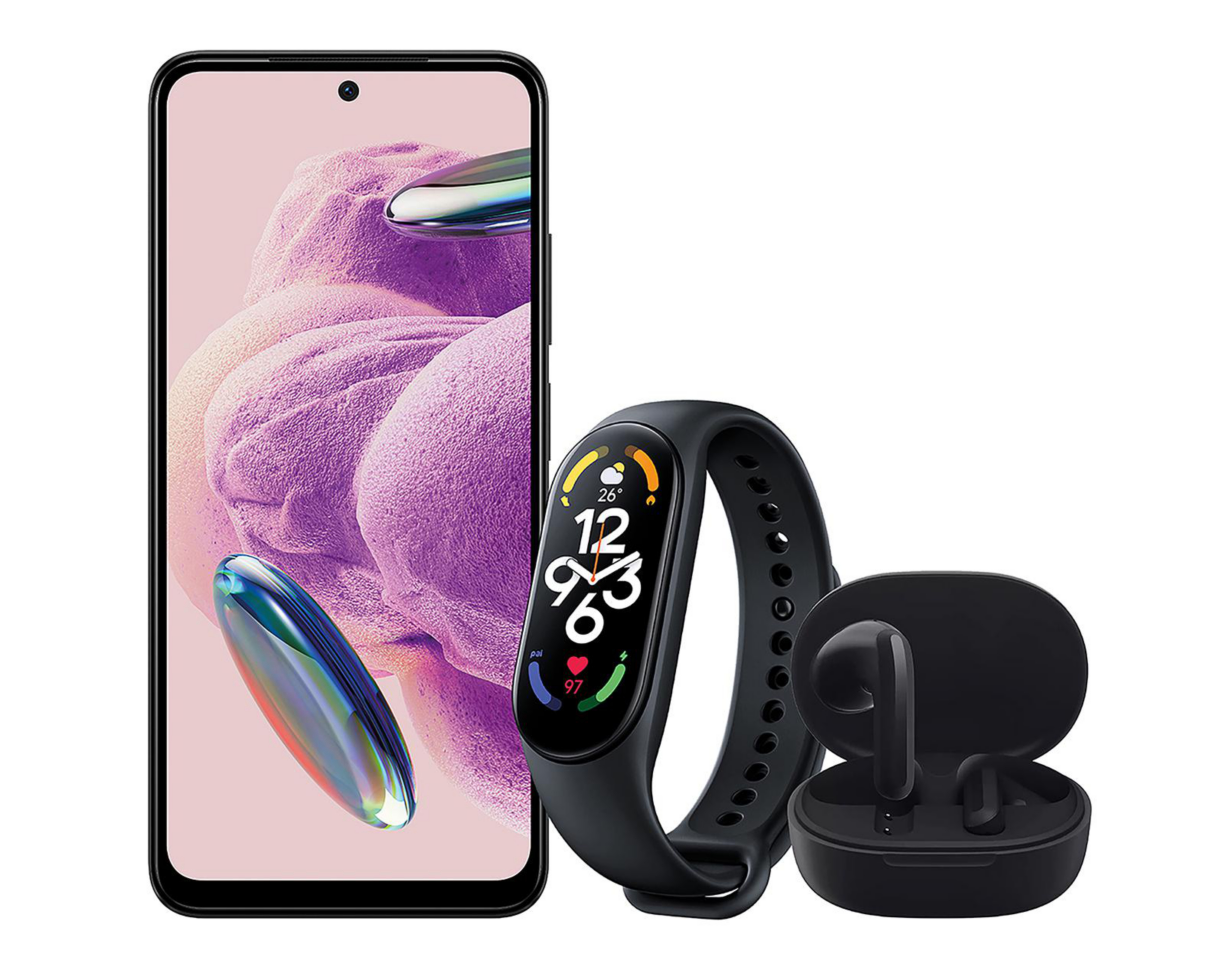 Foto 4 pulgar | AT&T/Unefon Xiaomi Redmi Note 12S 256 GB Negro + Smart Band y Audífonos