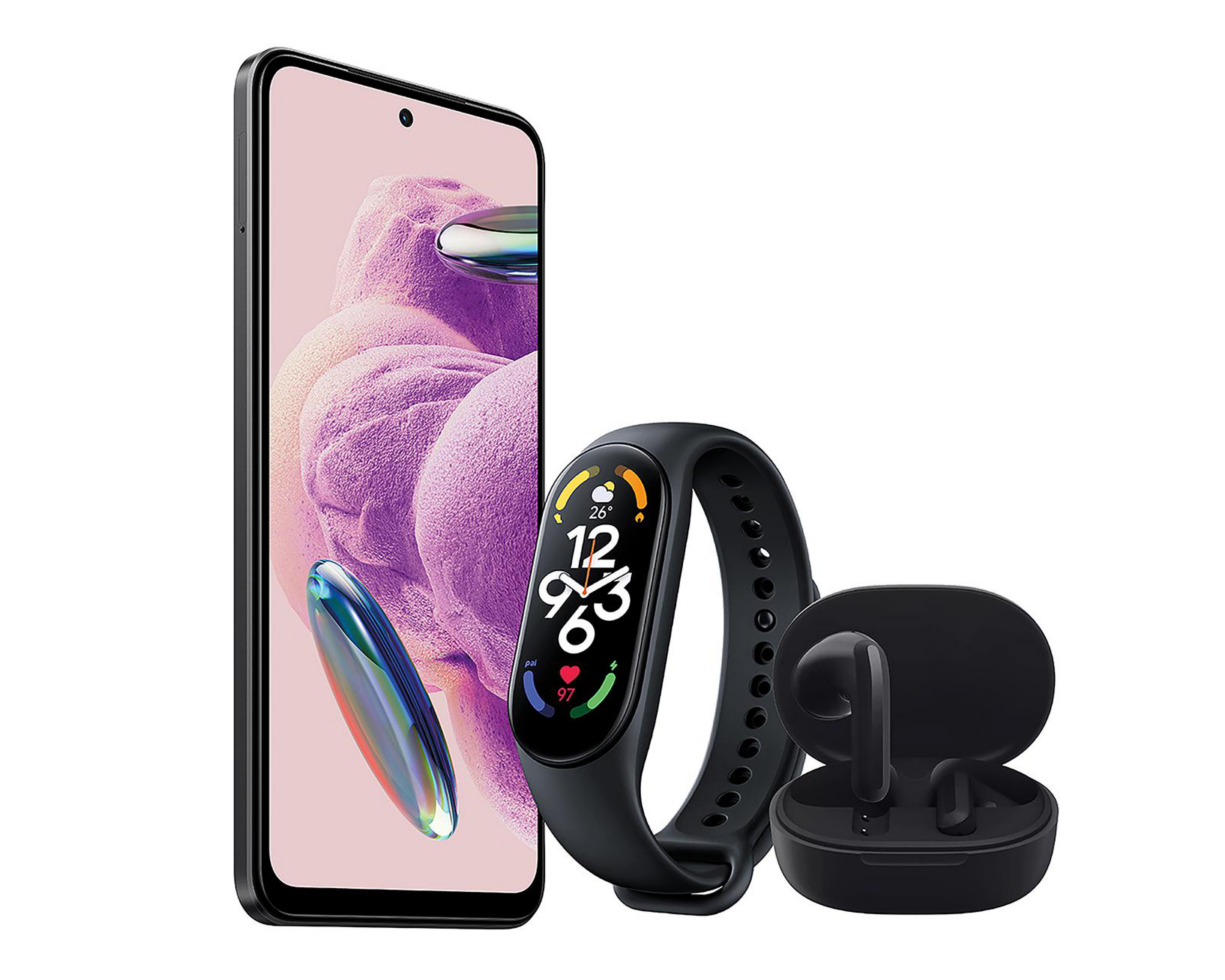 Foto 5 pulgar | AT&T/Unefon Xiaomi Redmi Note 12S 256 GB Negro + Smart Band y Audífonos