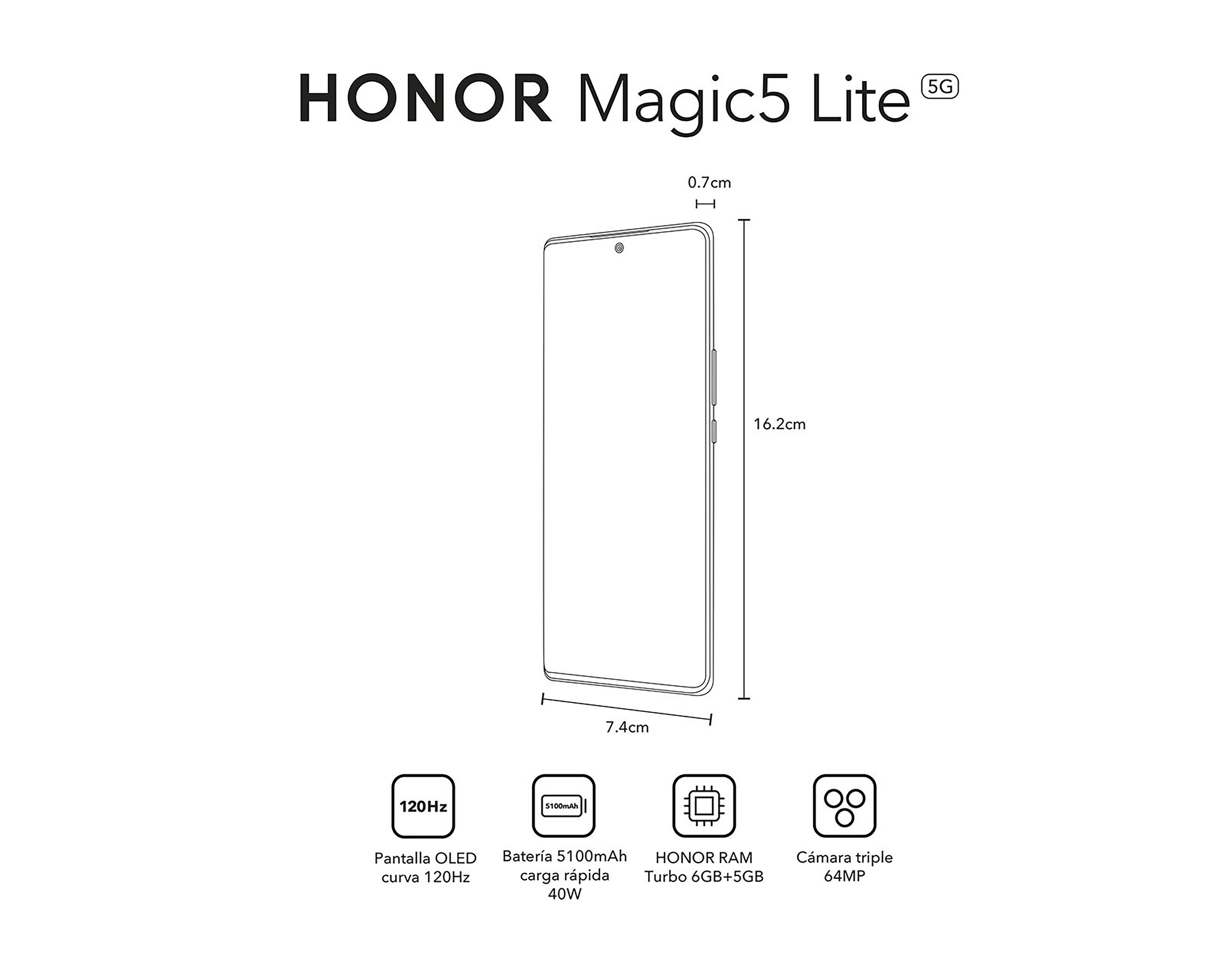 Foto 7 | Celular Honor Desbloqueado Magic 5 Lite 256 GB Verde