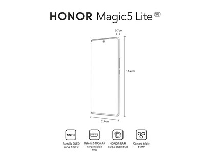 Foto 7 | Celular Honor Liberado Magic 5 Lite 256 GB Plata