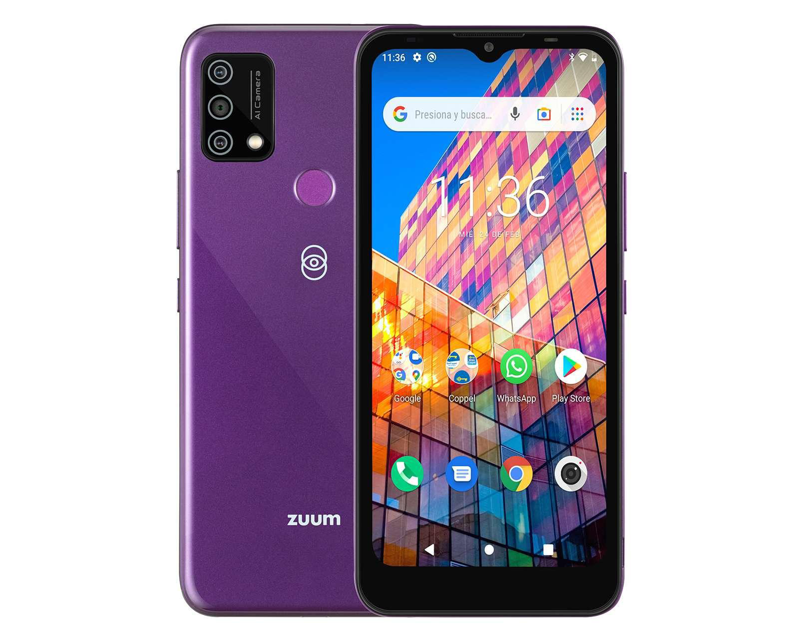 Celular Zuum Desbloqueado Akus P1 32 GB Morado