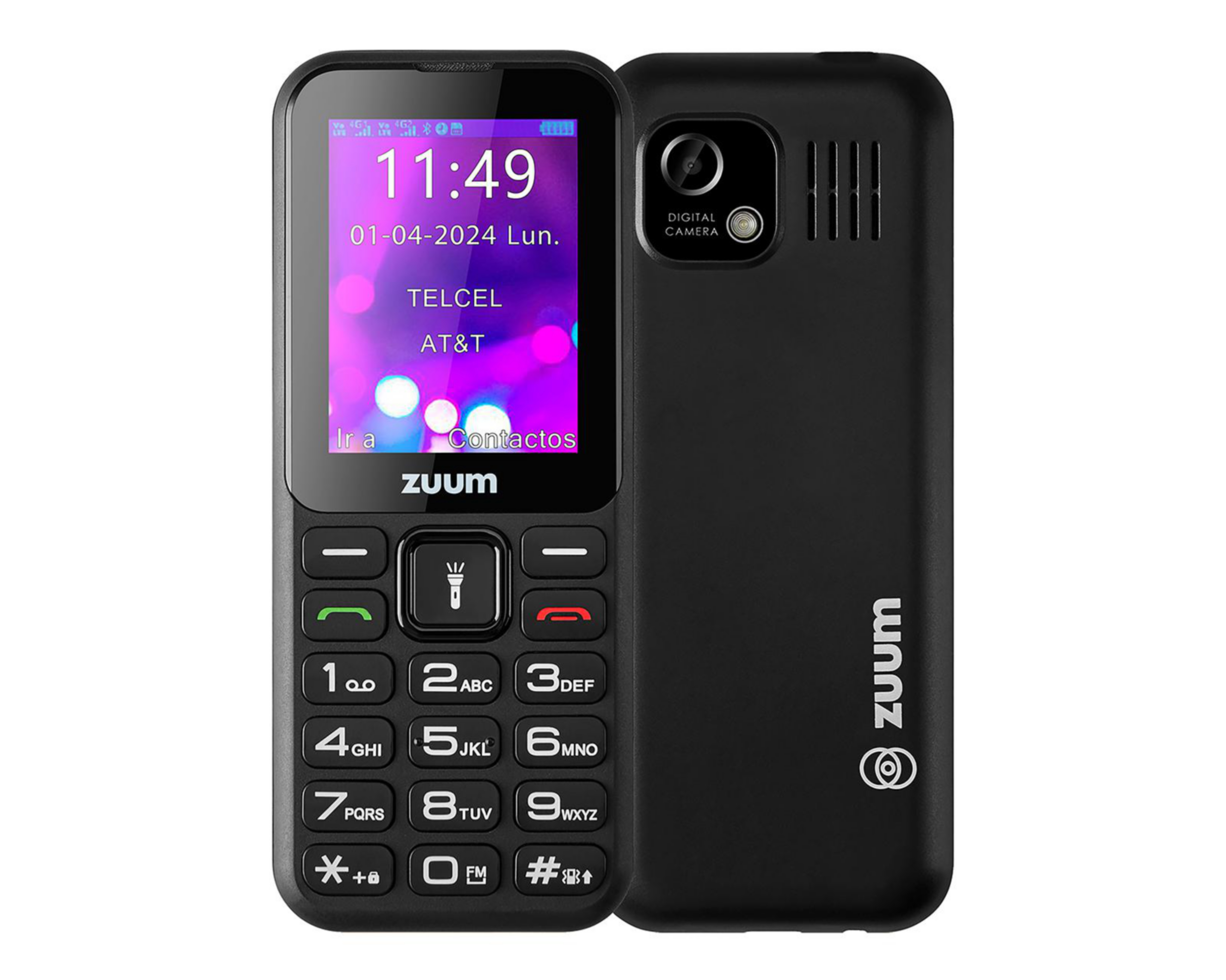 Foto 2 pulgar | Celular Zuum Desbloqueado Skip V Dual Sim 128 MB Negro