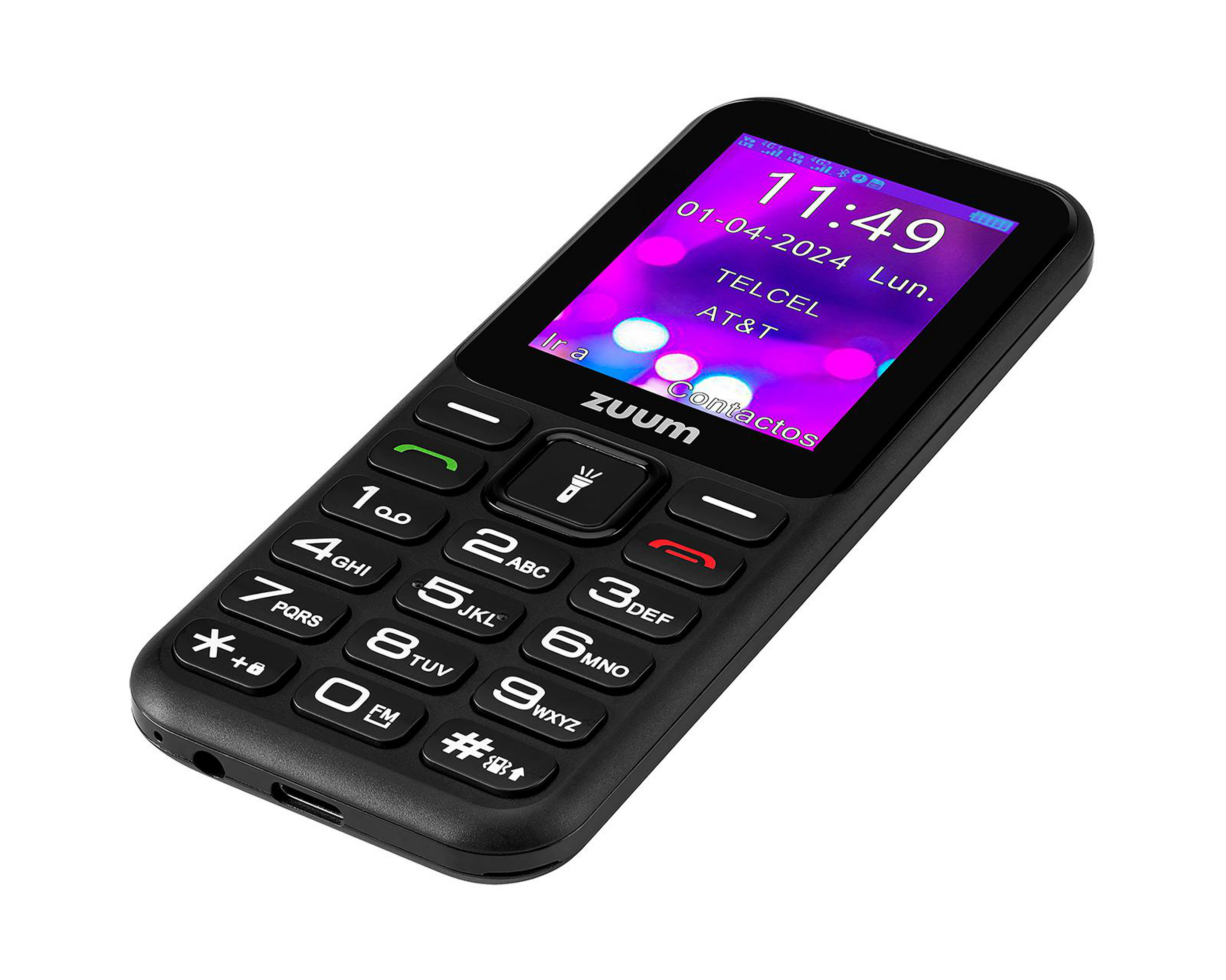 Foto 6 pulgar | Celular Zuum Desbloqueado Skip V Dual Sim 128 MB Negro