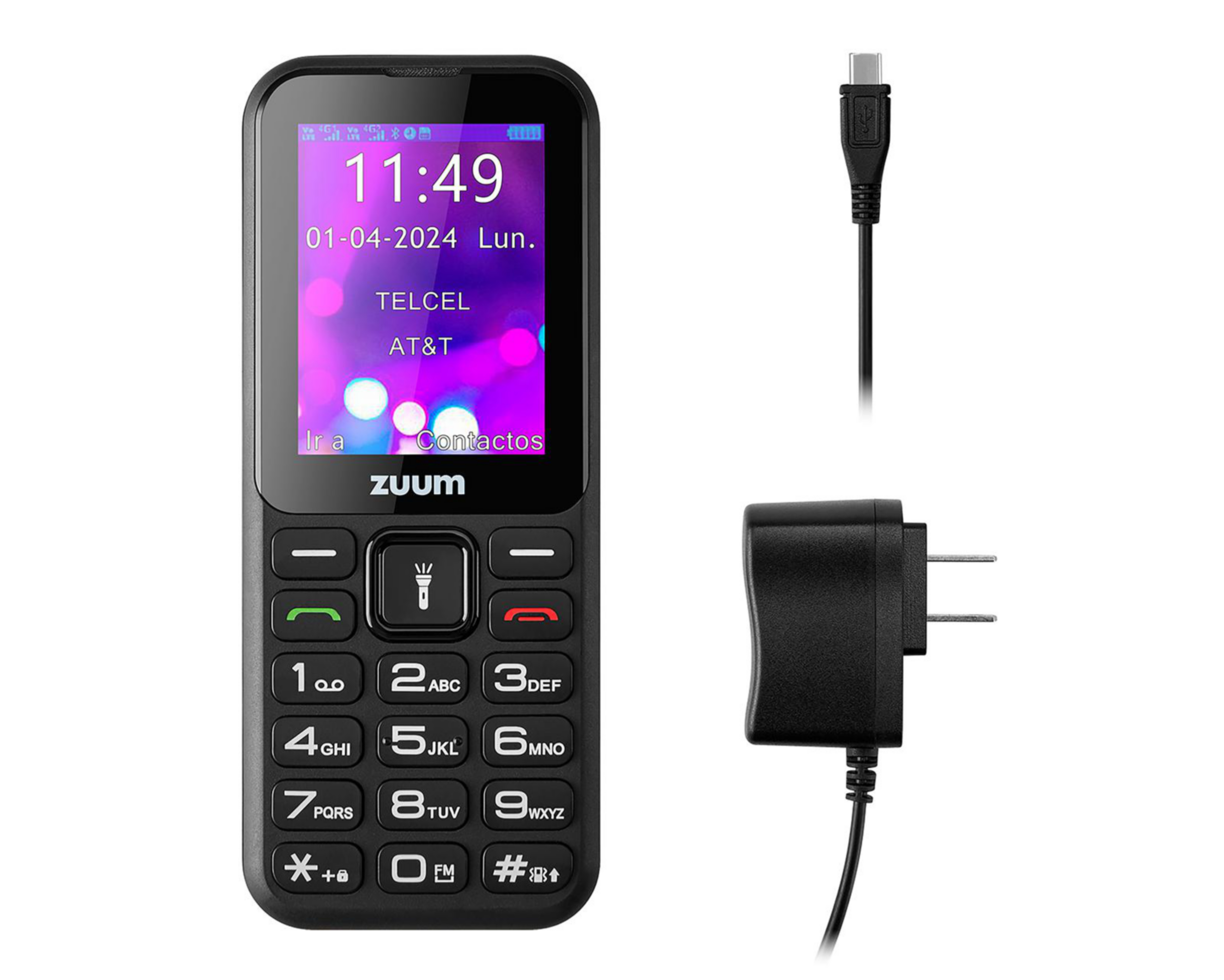 Foto 9 pulgar | Celular Zuum Desbloqueado Skip V Dual Sim 128 MB Negro