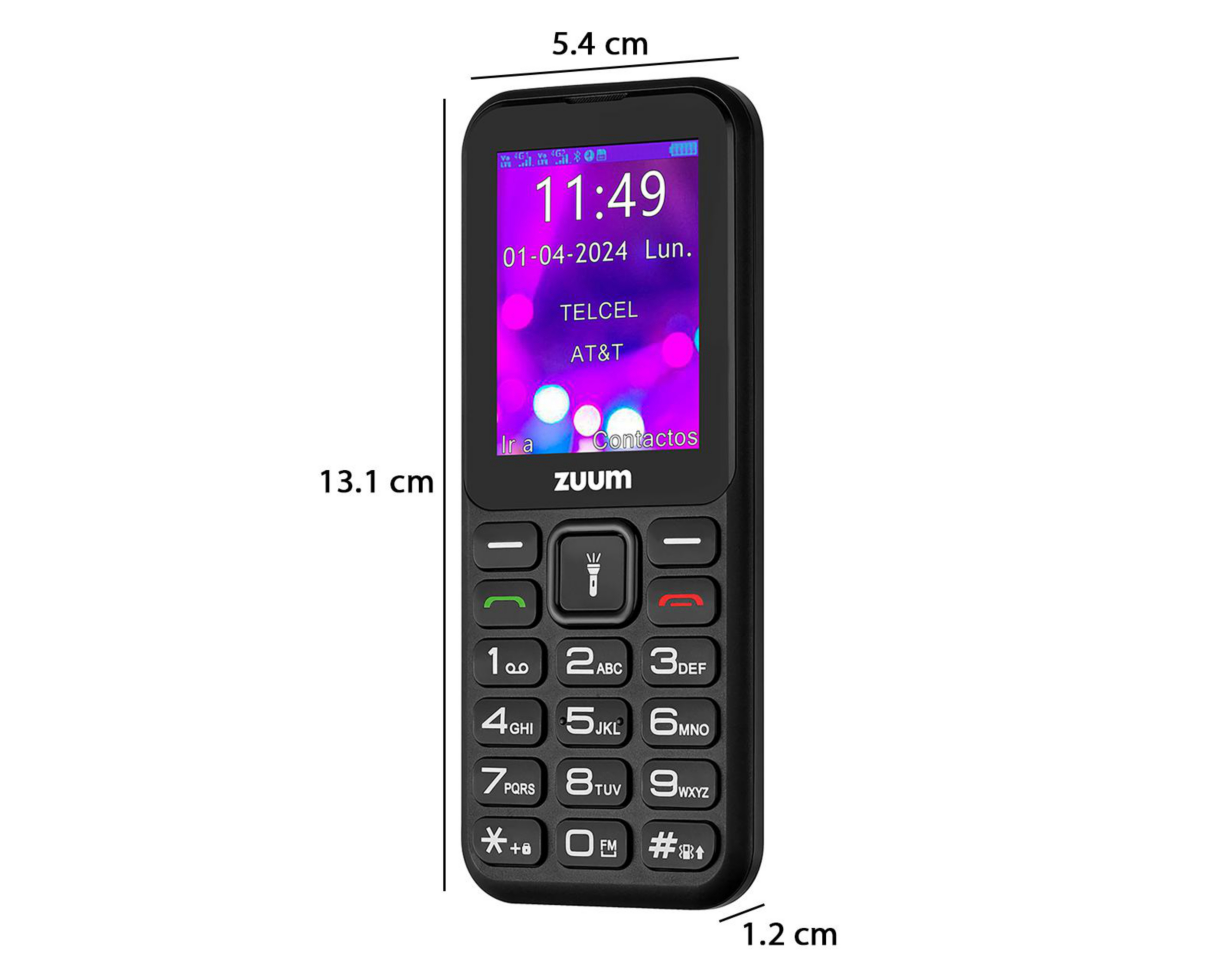 Foto 10 pulgar | Celular Zuum Skip V Dual Sim Liberado 128 MB Negro