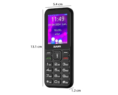 Foto 9 | Celular Zuum Skip V Dual Sim Liberado 128 MB Negro
