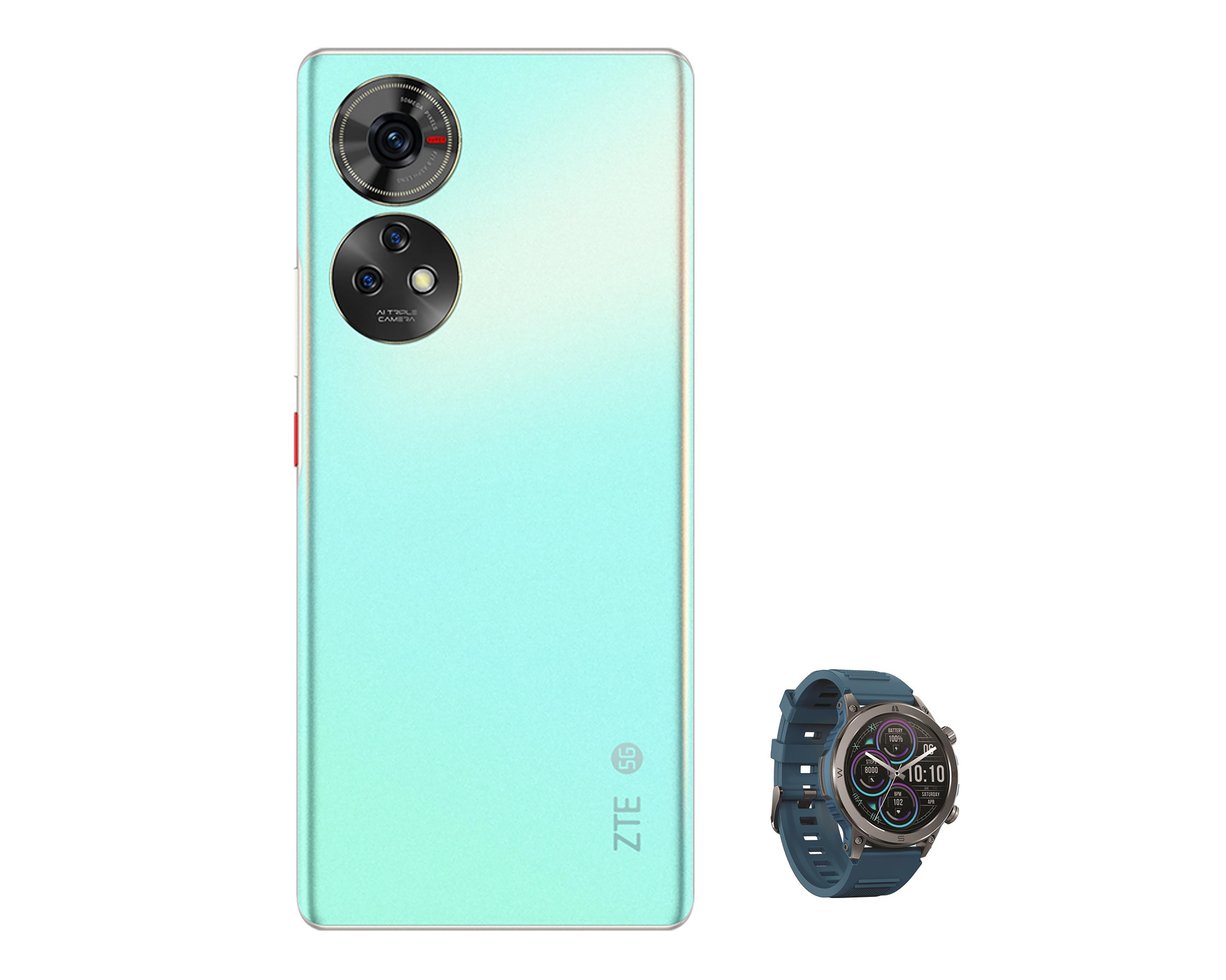 Telcel ZTE Axon 50 256 GB Verde + Smartwatch
