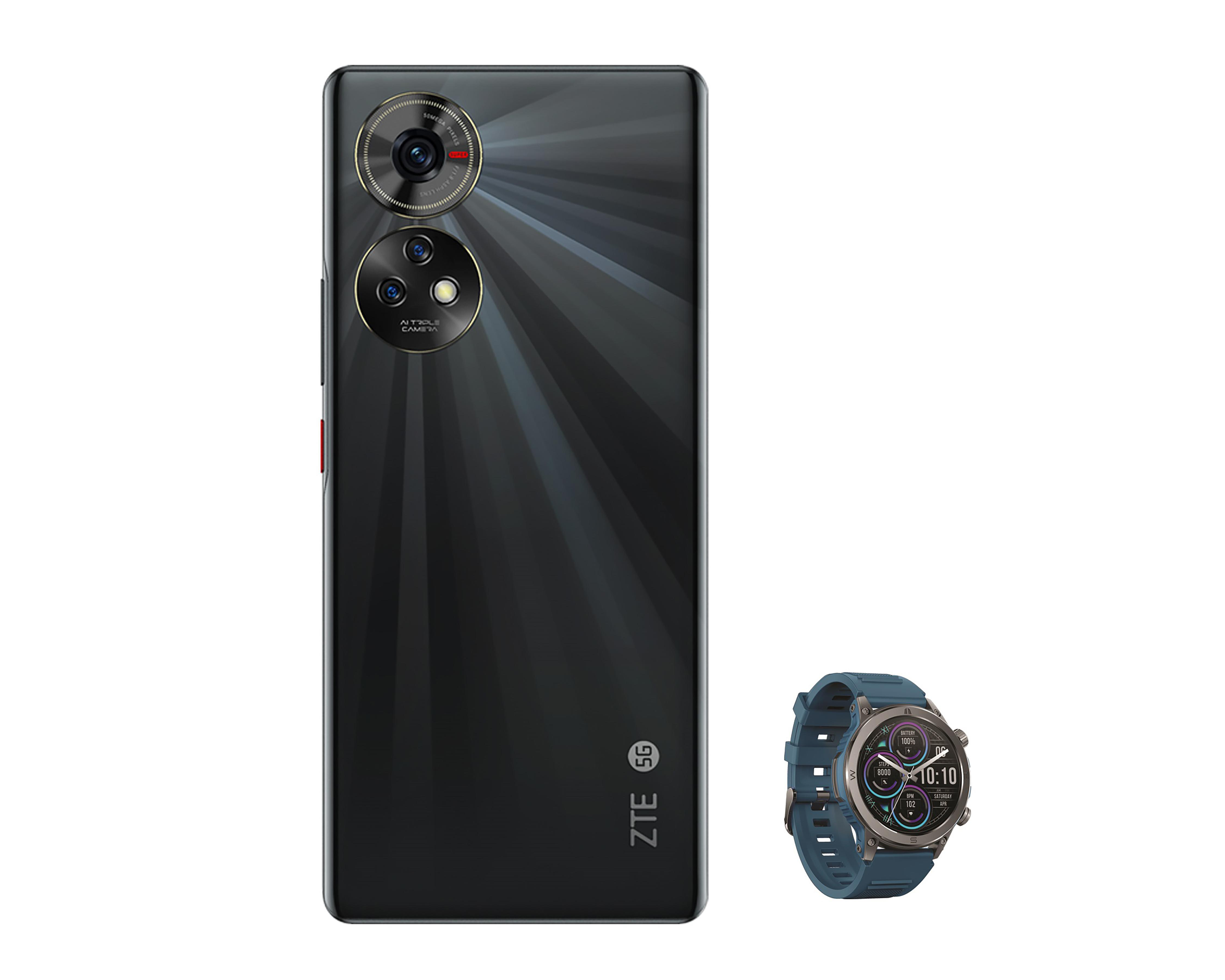 Telcel ZTE Axon 50 256 GB Negro + Smartwatch