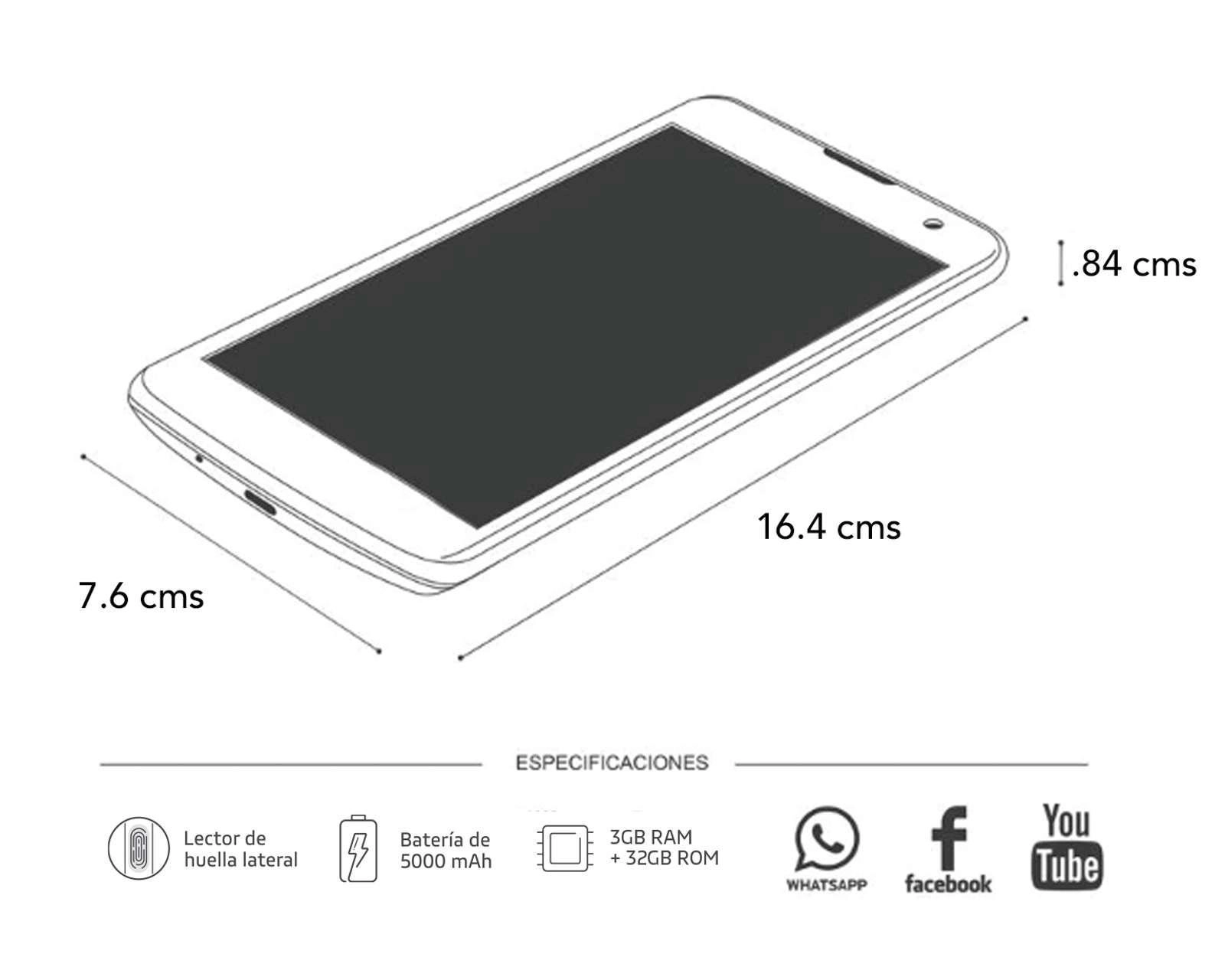 Foto 10 pulgar | Telcel Vivo V2028 Y11S 32 GB Azul