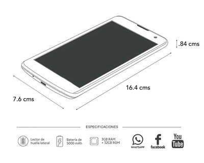 Foto 9 | Telcel Vivo V2028 Y11S 32 GB Azul