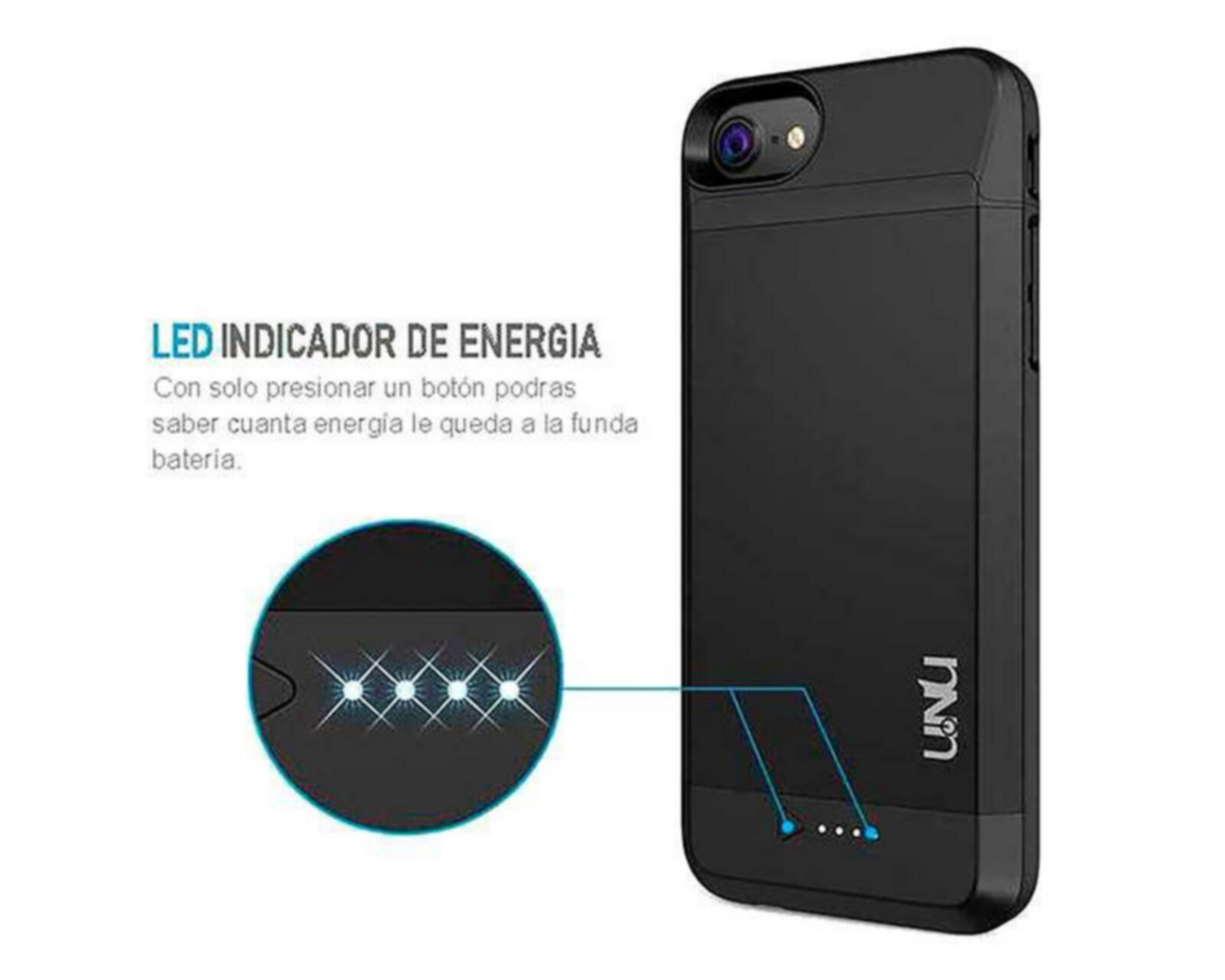 Foto 2 | Funda con Carga Inalámbrica My Unu para iPhone 6/6s/7/8/SE 2ª generación