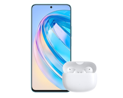 Foto 3 | Celular Honor Liberado X8A 128 GB Cyan + Audífonos