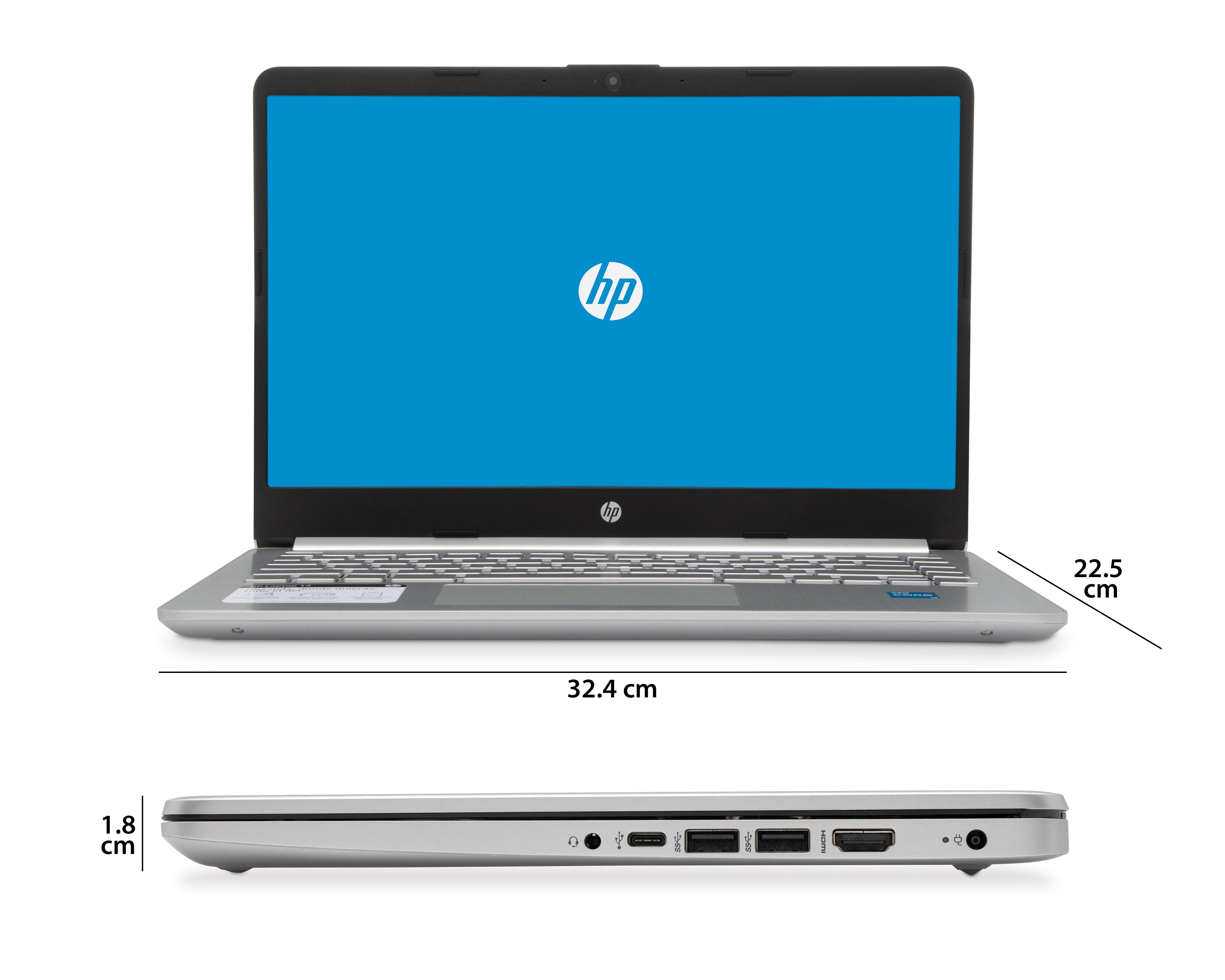 Foto 8 pulgar | Laptop HP 14-DQ5007LA 14" Windows 11 Intel Core i3 16 GB RAM 512 GB SSD Plata