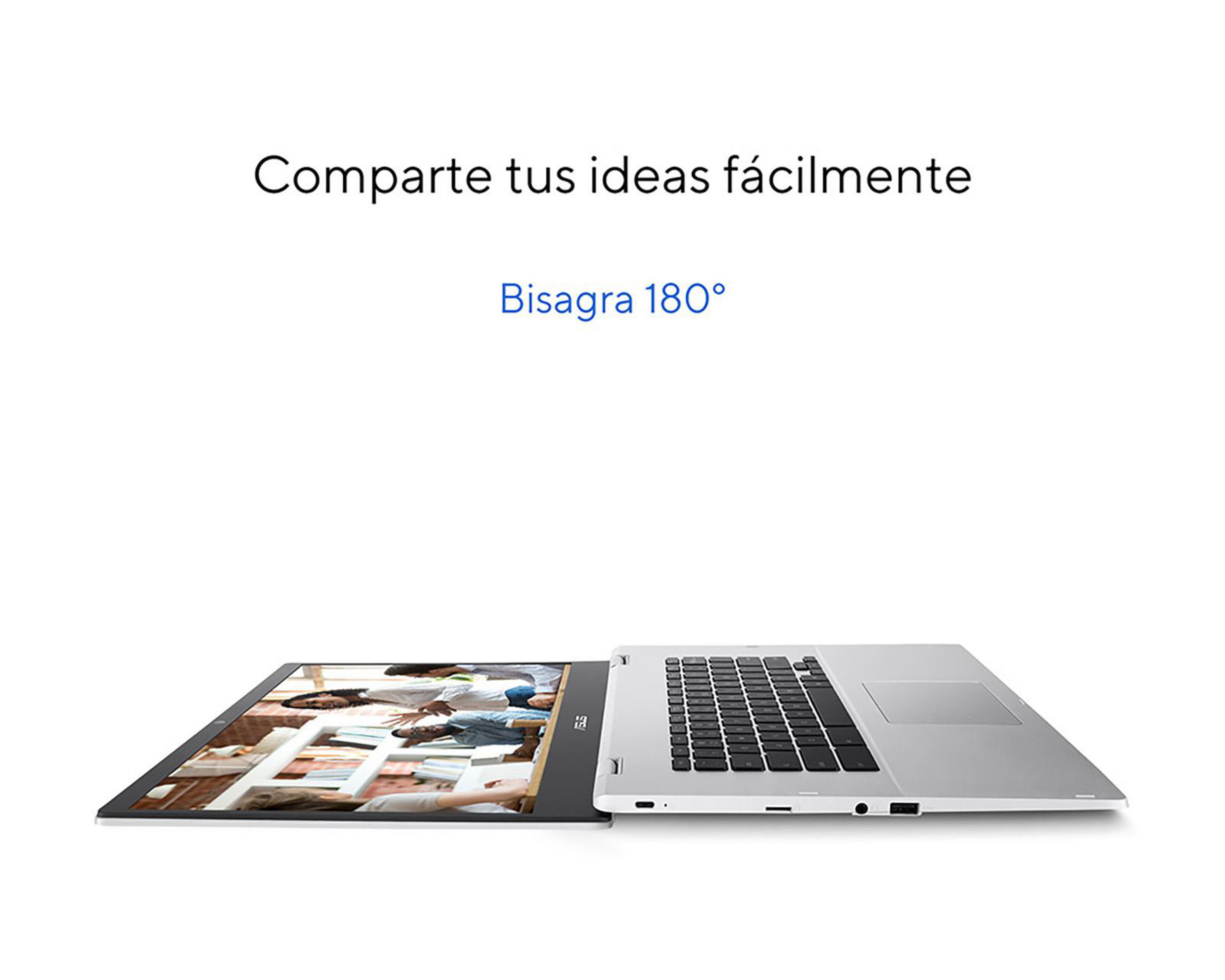 Foto 5 pulgar | Laptop Asus Chromebook 15.6" Chrome Os Intel Celeron 8 GB RAM 128 GB eMMC Plata