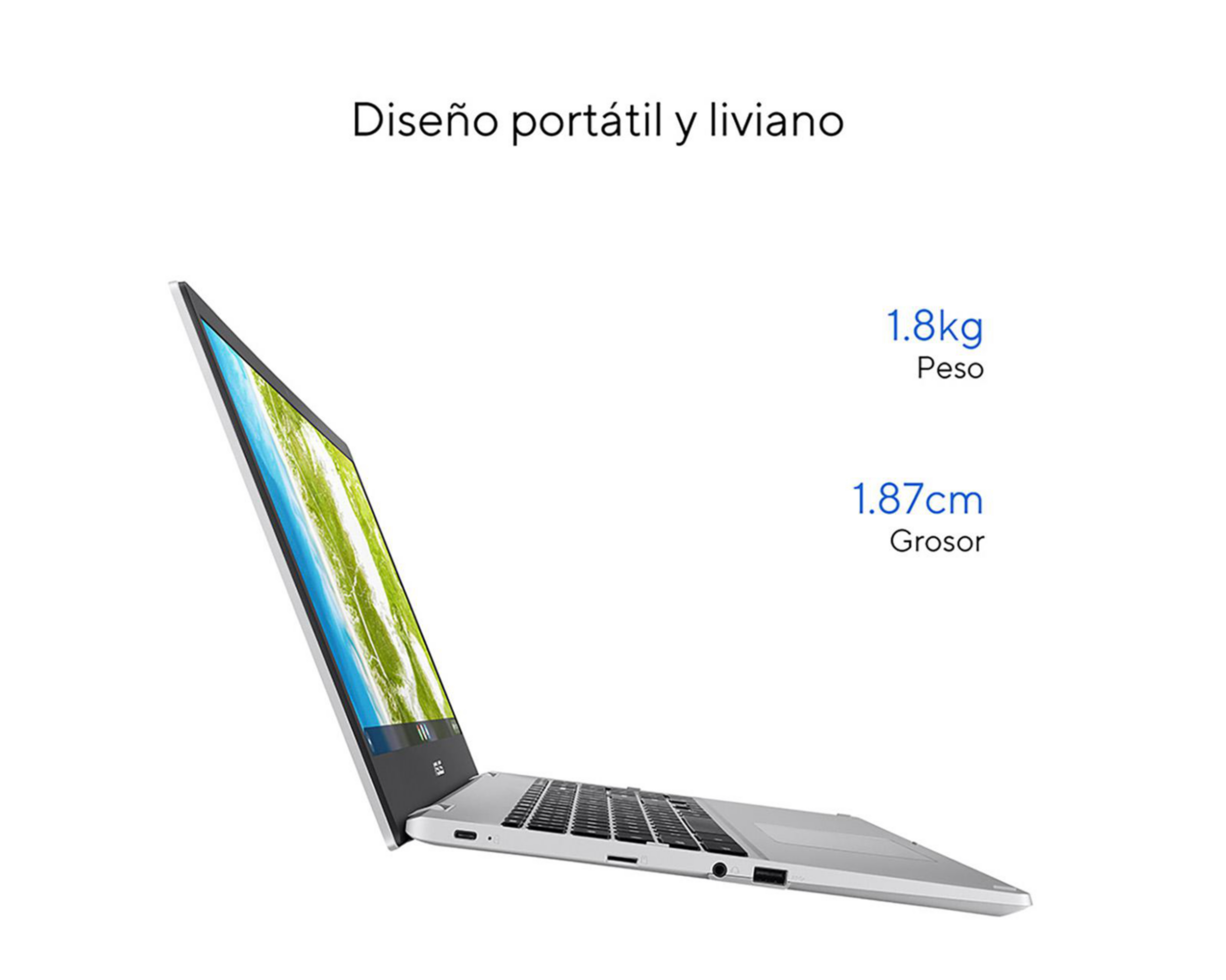 Foto 8 pulgar | Laptop Asus Chromebook 15.6" Chrome Os Intel Celeron 8 GB RAM 128 GB eMMC Plata