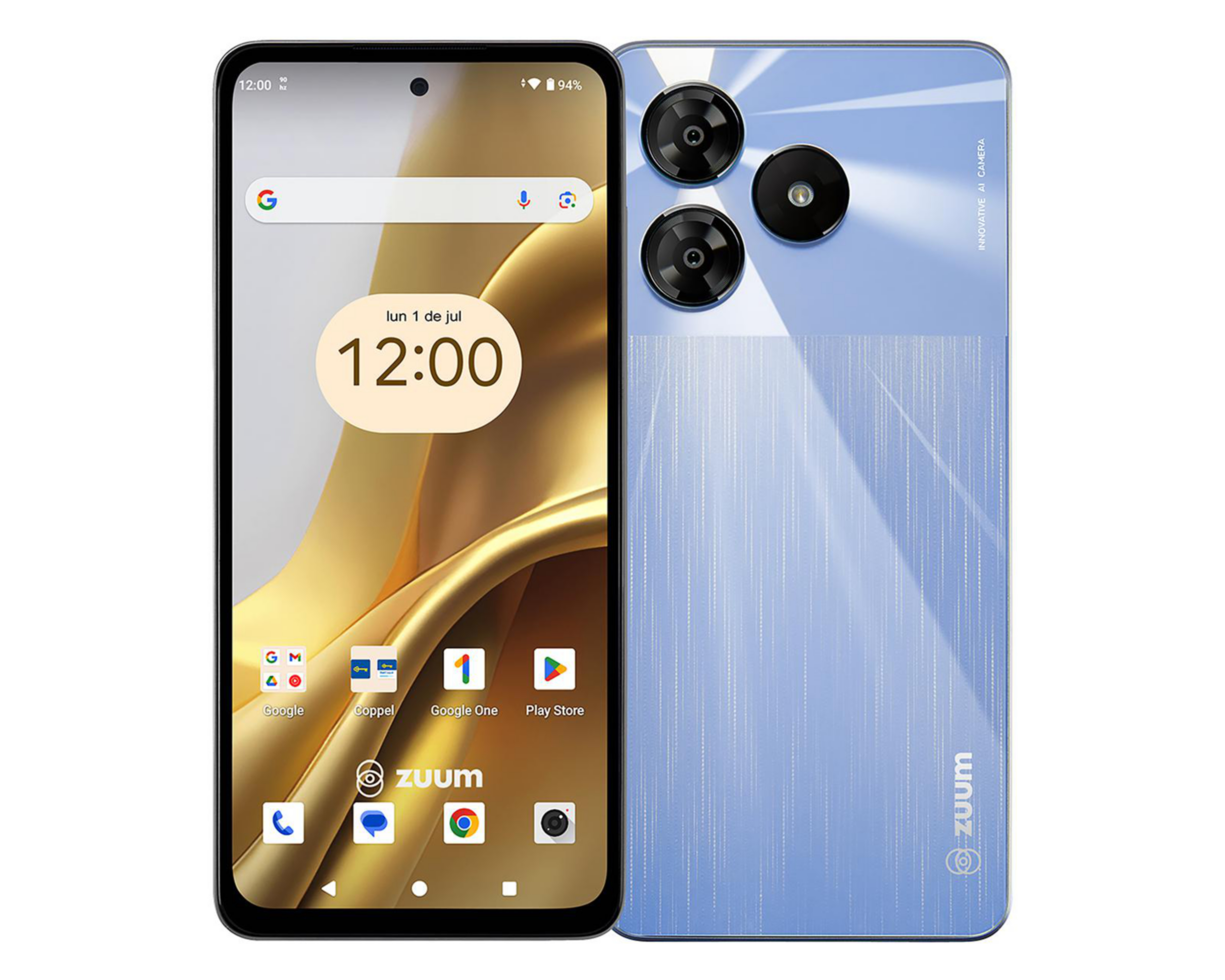 Celular Zuum Desbloqueado Aura Z1 128 GB Azul