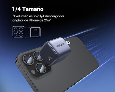Foto 6 | Adaptador de Corriente con Entrada USB-C Ugreen 20 W