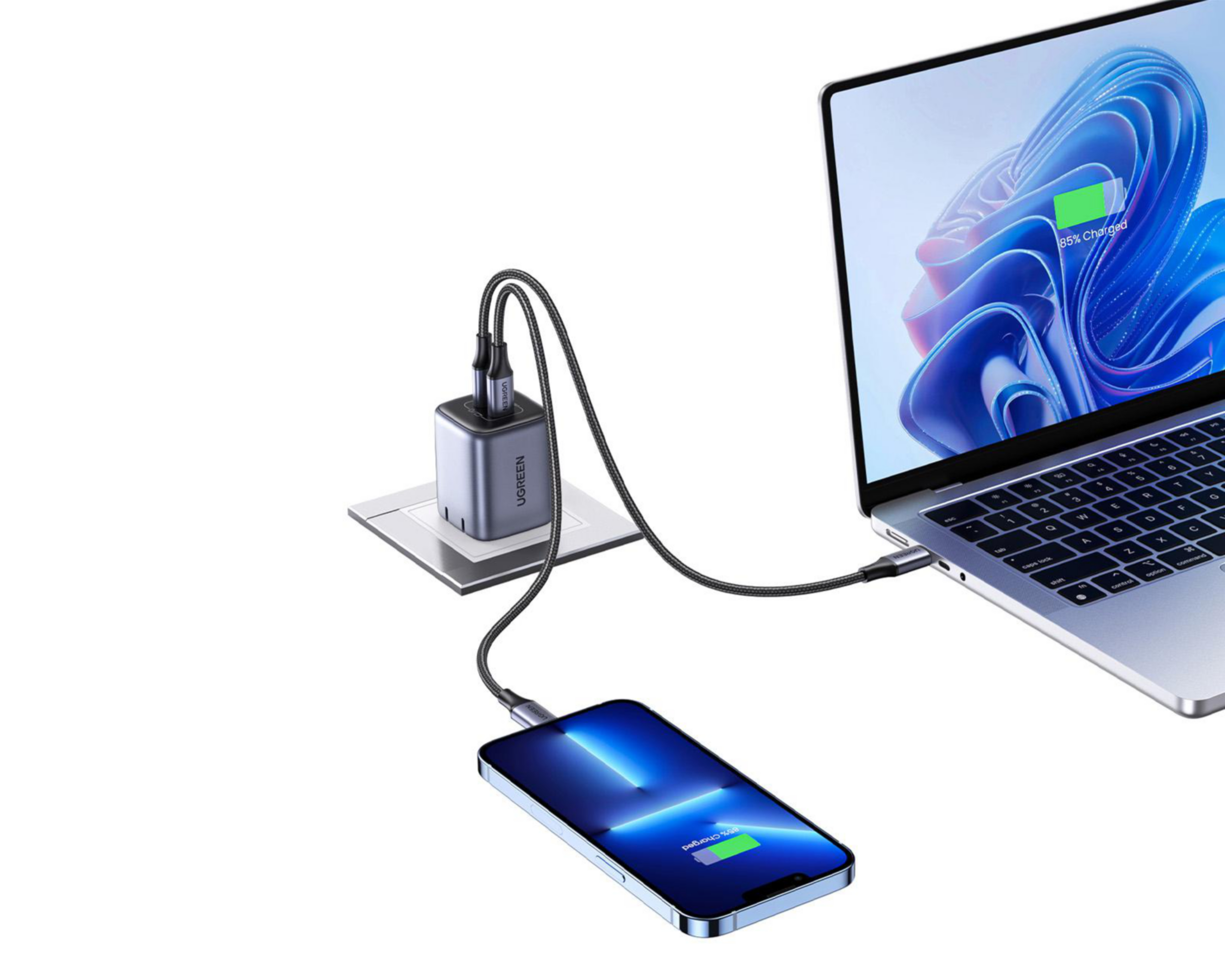 Foto 6 pulgar | Adaptador de Corriente con Entrada USB-C Ugreen 45 W