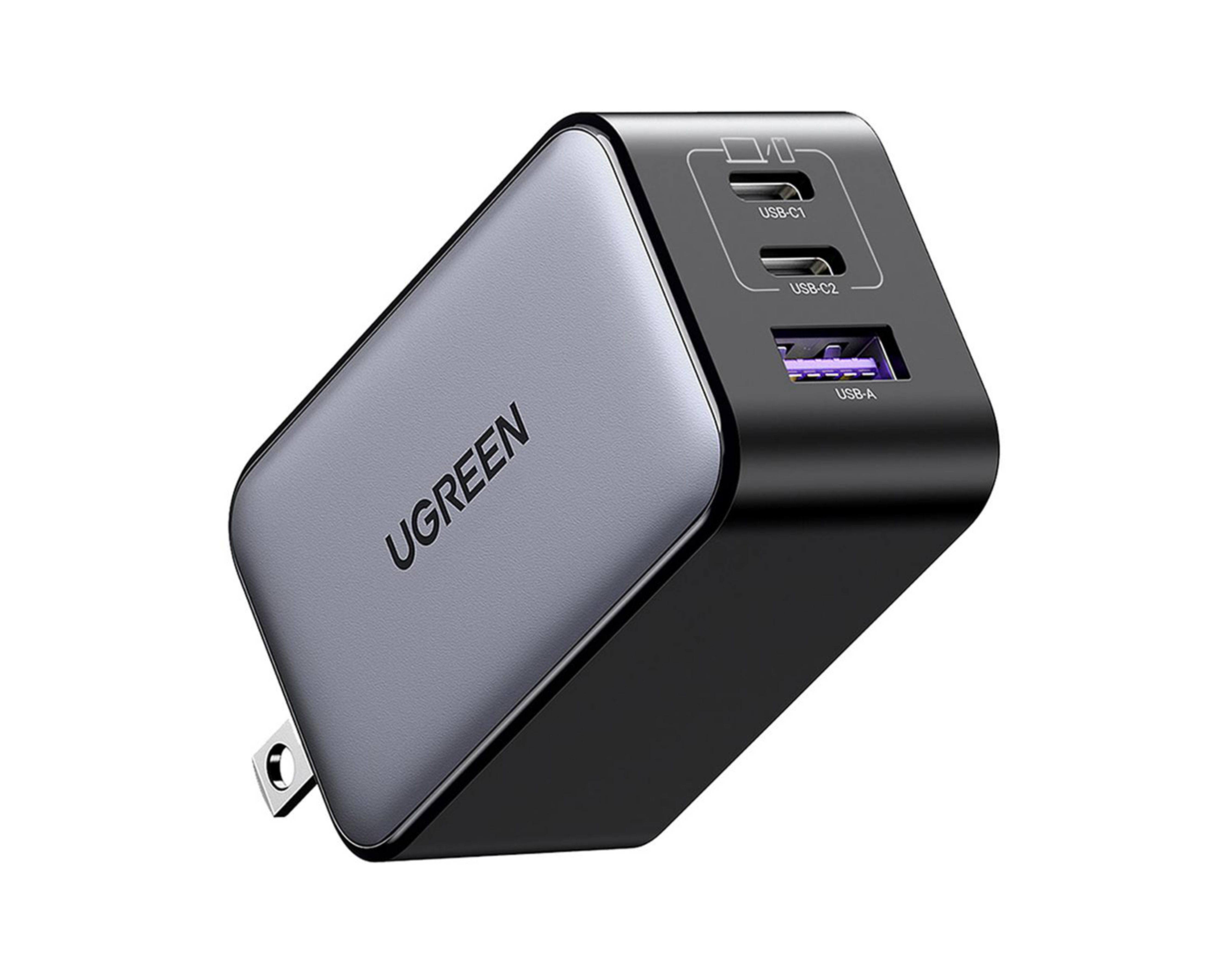 Adaptador de Corriente con Entradas USB-C y USB-A Ugreen 65 W $699